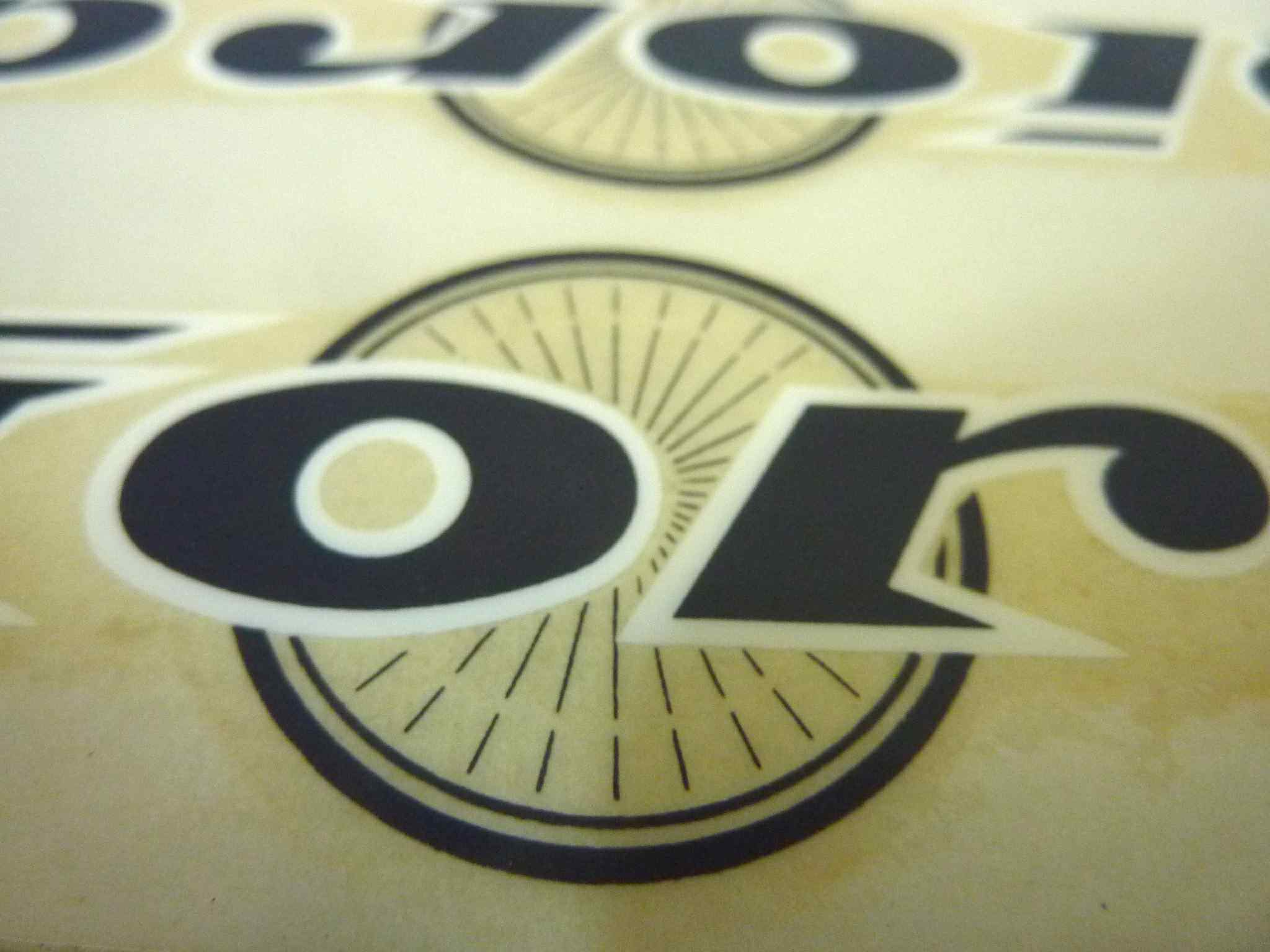 Coppia decalcomanie scritte serbatoio moto Chiorda 200 x 35 mm cad originale no replica NUOVO fondo di magazzino, LEGGI DESCRIZIONE - immagine 4