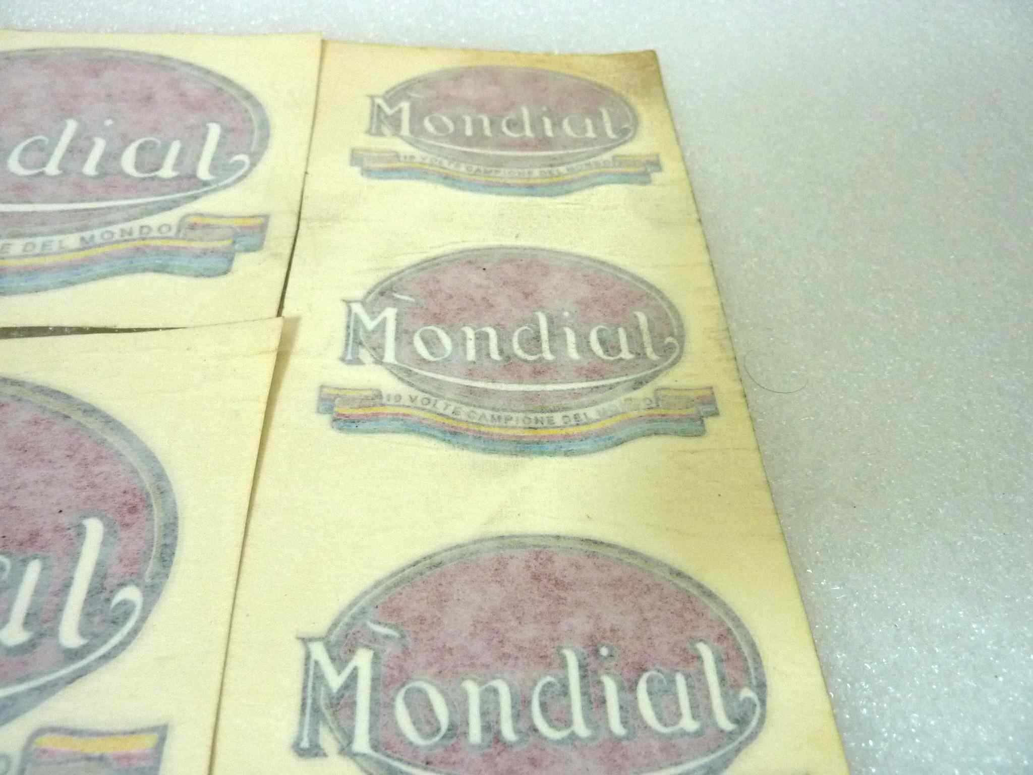 Kit adesivi decalcomania Mondial moto epoca 5 pezzi originale no replica NUOVO fondo di magazzino, LEGGI DESCRIZIONE - immagine 4