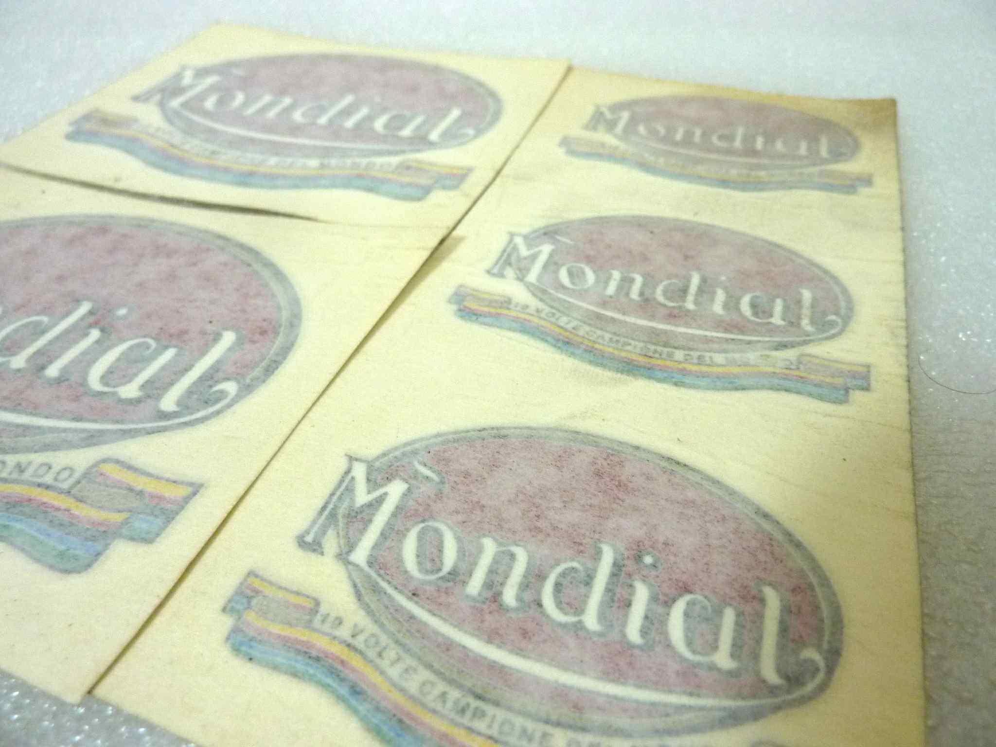 Kit adesivi decalcomania Mondial moto epoca 5 pezzi originale no replica NUOVO fondo di magazzino, LEGGI DESCRIZIONE - immagine 7