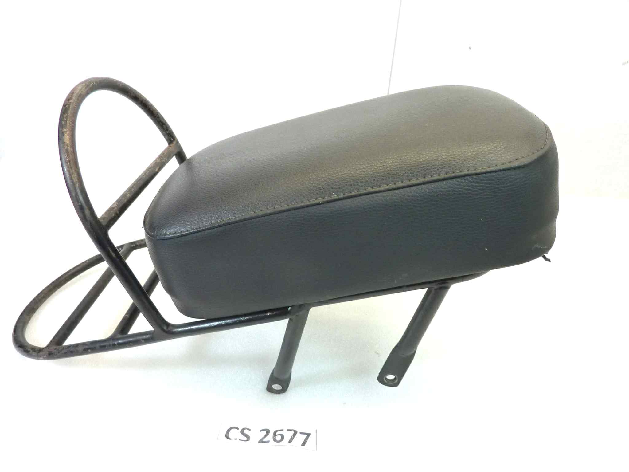 Portapacchi posteriore Guzzi V35 V50 polizia modificato con cuscino sella passeggero - immagine 3
