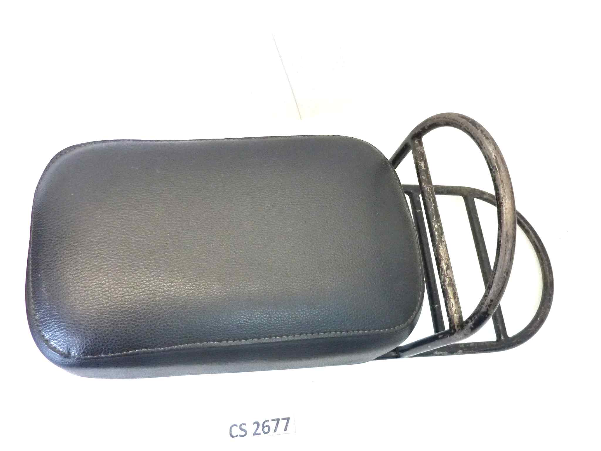 Portapacchi posteriore Guzzi V35 V50 polizia modificato con cuscino sella passeggero - immagine 7