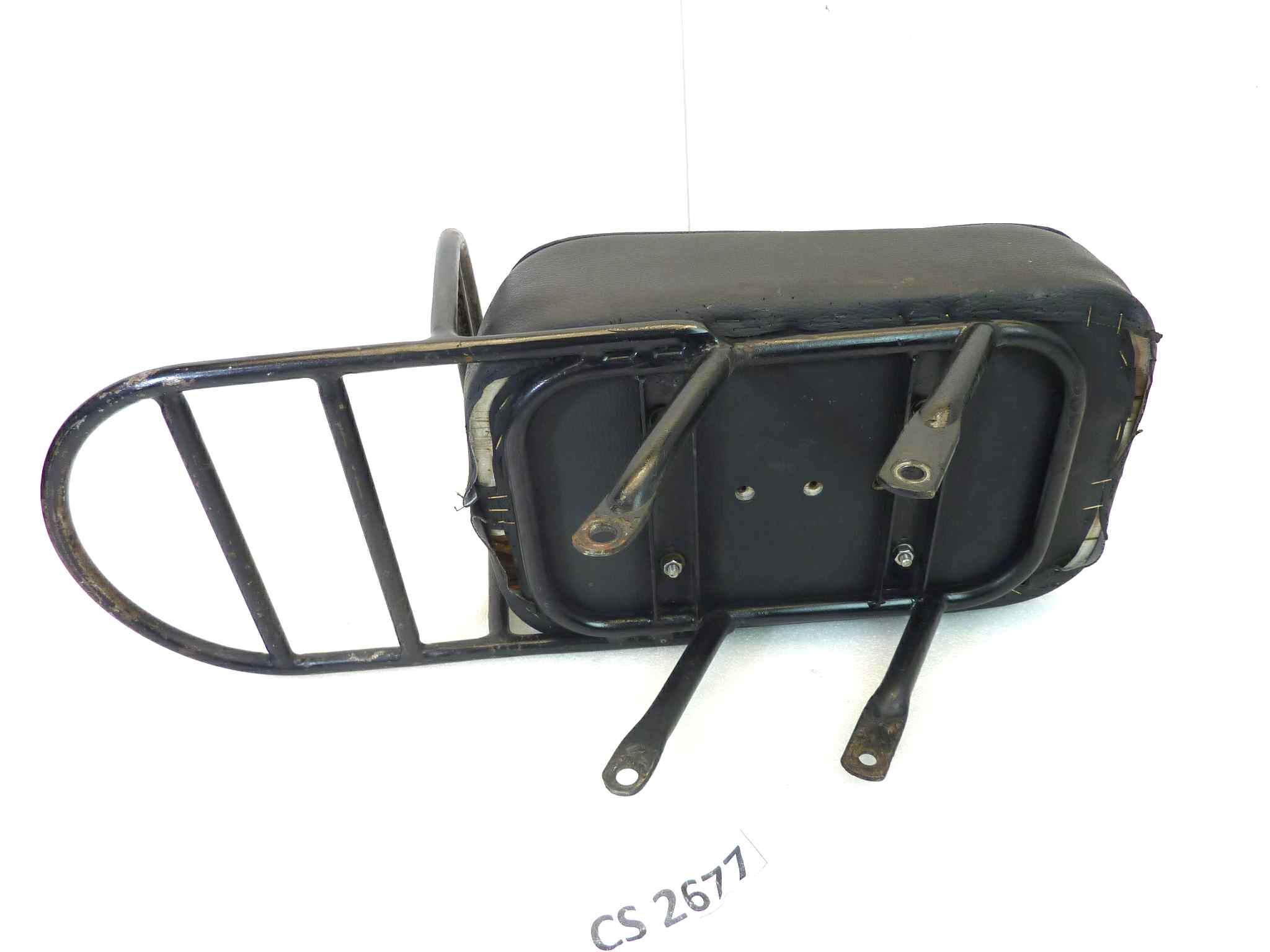 Portapacchi posteriore Guzzi V35 V50 polizia modificato con cuscino sella passeggero - immagine 9