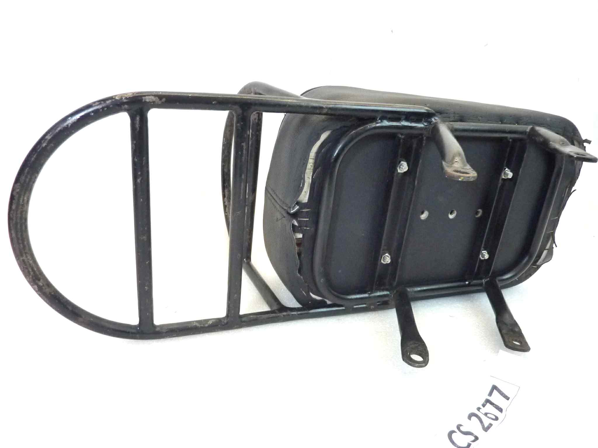 Portapacchi posteriore Guzzi V35 V50 polizia modificato con cuscino sella passeggero - immagine 10