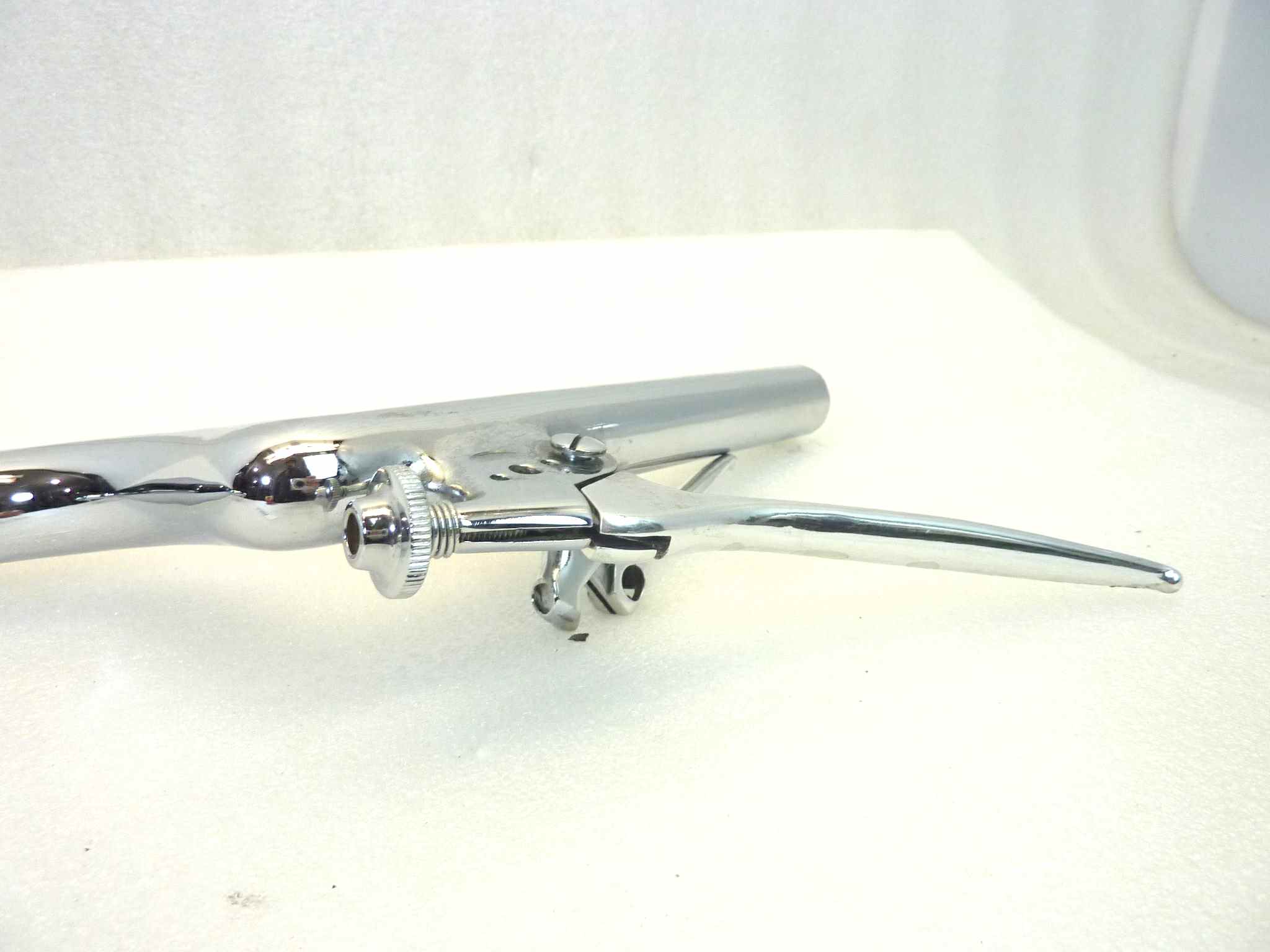 Manubrio sport epoca Guzzi Bianchi MvAgusta Gilera Benelli diam 26 cm lungh semimanubrio 21 cm larghezza central e20 cm NUOVO fondo di magazzino, vedi foto, LEGGI DESCRIZIONE - immagine 7