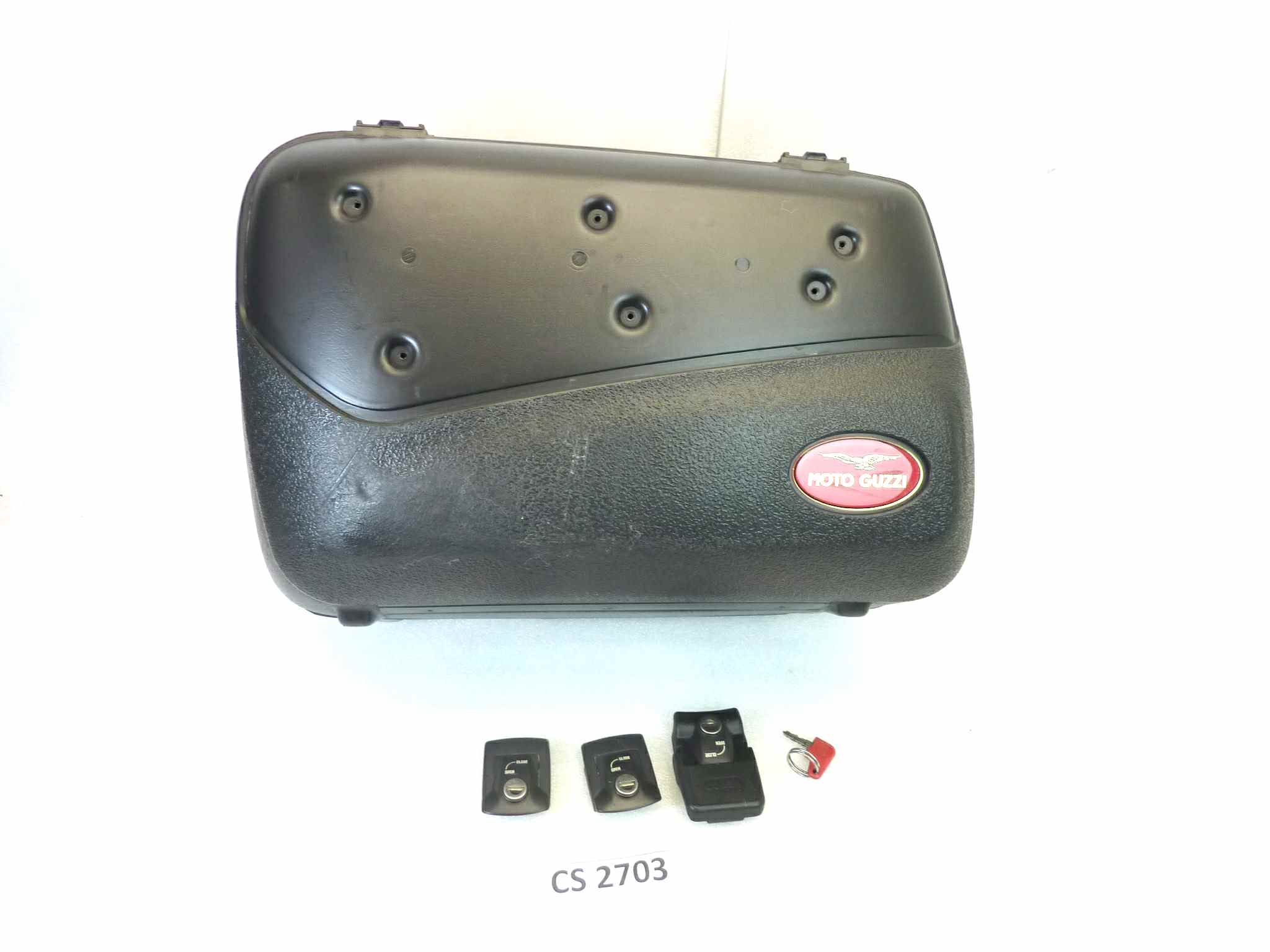 Borsa laterale Guzzi Breva 750 sinistra Hepco 30 L con ulteriori 3 serrature compatibili con stessa chiave