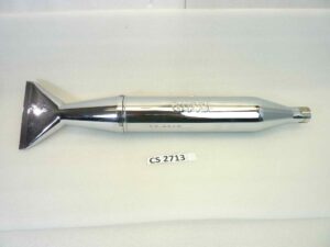 Marmitta Guzzi epoca silenziatore scarico terminale muffler diamentro imbocco 37 mm - lunghezza tot 675 mm - distanzza imbocco/staffa 280 mm NUOVO fondo di magazzino, vedi foto LEGGI DESCRIZIONE