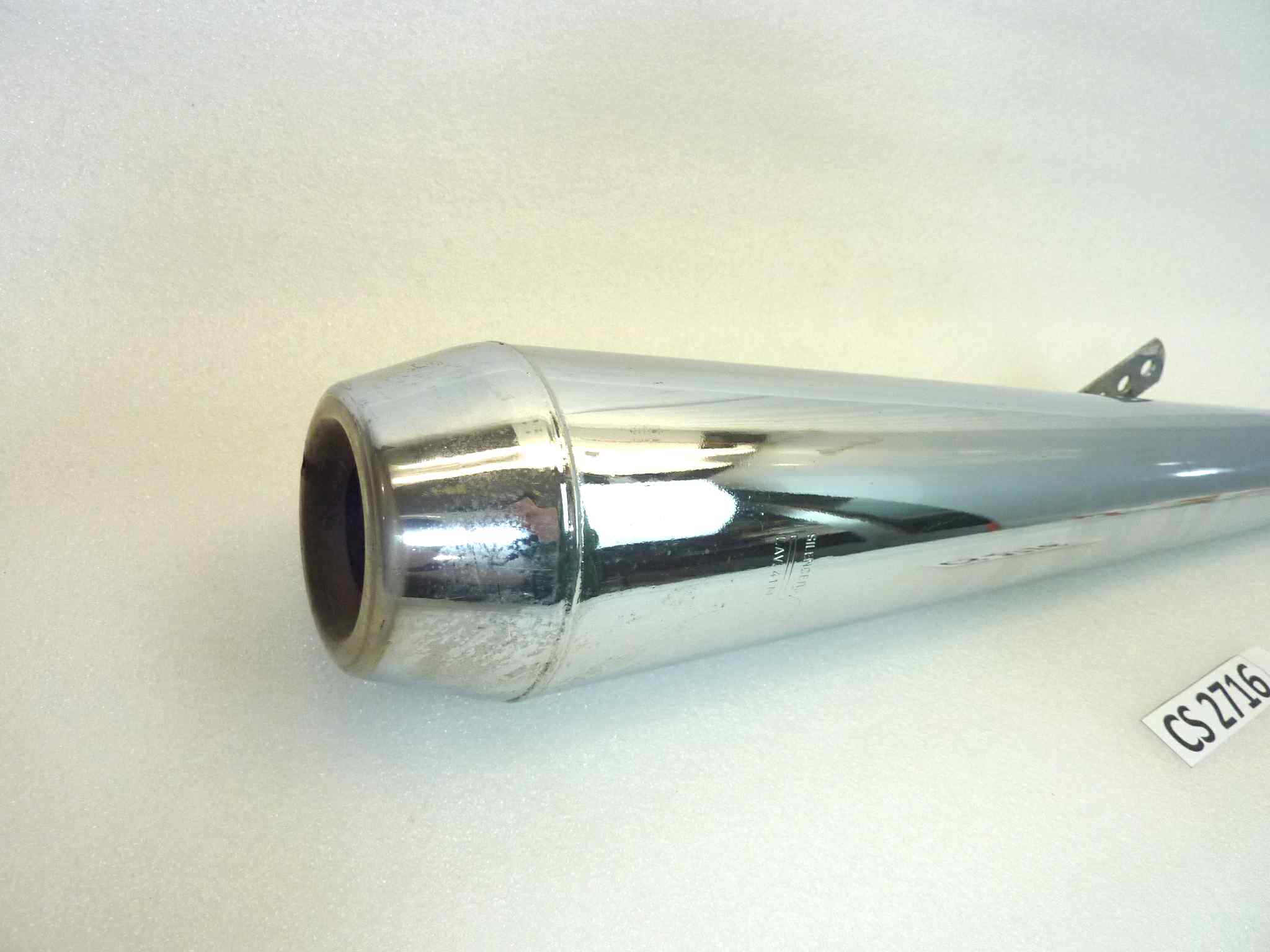 Marmitta Sito Guzzi Benelli Gilera Morini moto epoca Lav.4TM 1216/17/18 CN silenziatore scarico terminale muffler diamentro imbocco 38 mm - lunghezza tot 660 mm - distanzza imbocco/staffa 70 mm - immagine 2