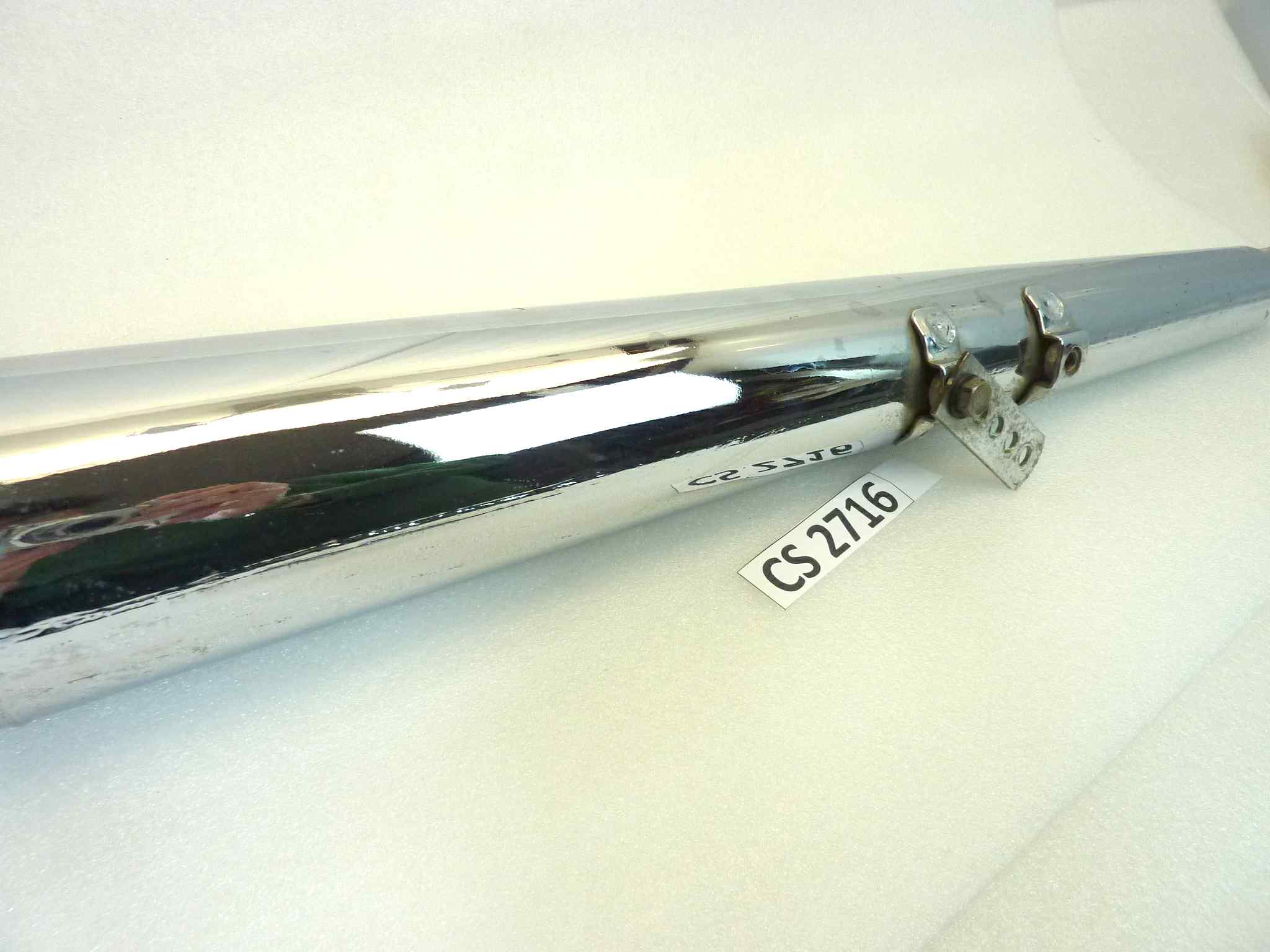 Marmitta Sito Guzzi Benelli Gilera Morini moto epoca Lav.4TM 1216/17/18 CN silenziatore scarico terminale muffler diamentro imbocco 38 mm - lunghezza tot 660 mm - distanzza imbocco/staffa 70 mm - immagine 7