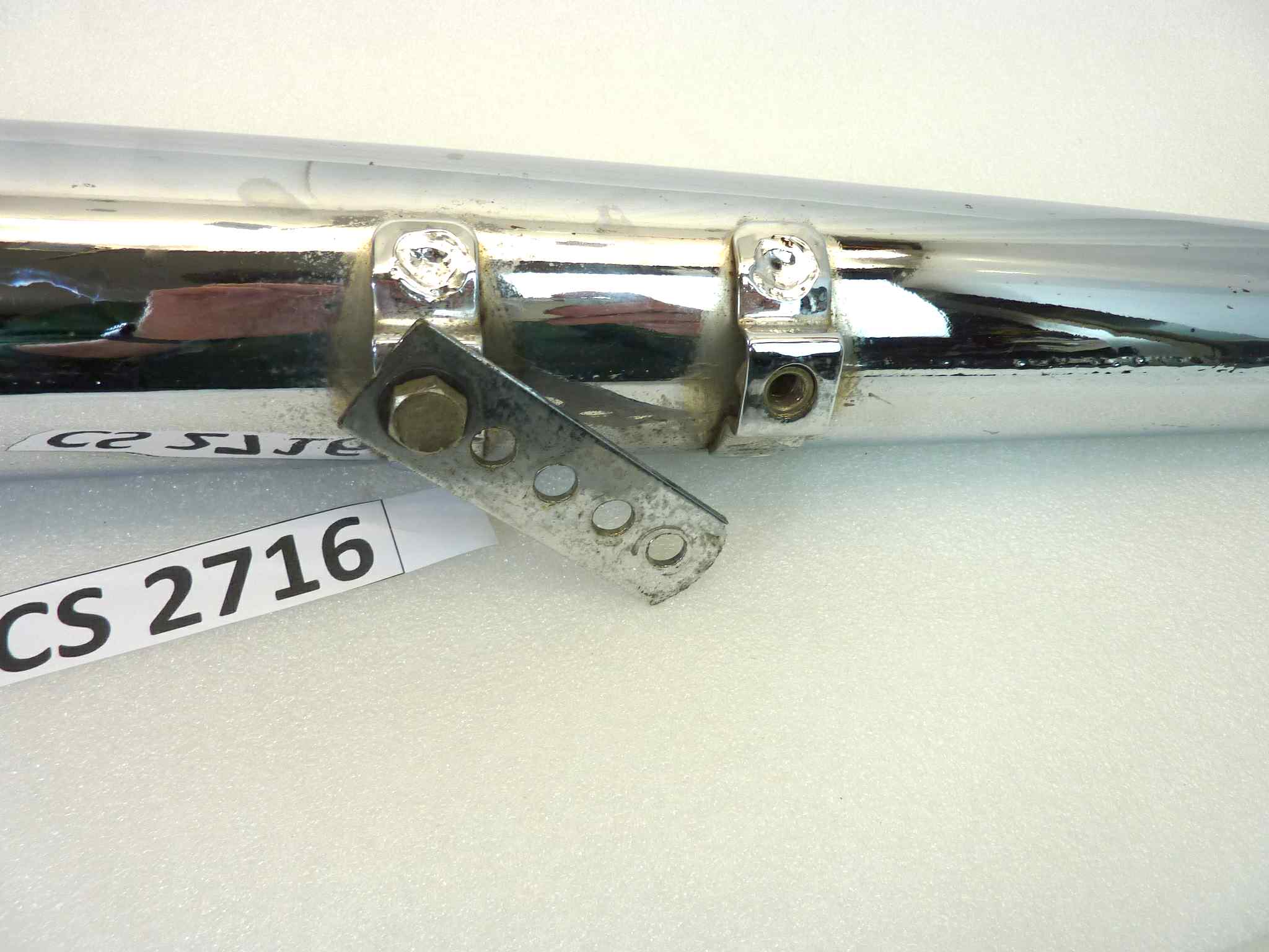 Marmitta Sito Guzzi Benelli Gilera Morini moto epoca Lav.4TM 1216/17/18 CN silenziatore scarico terminale muffler diamentro imbocco 38 mm - lunghezza tot 660 mm - distanzza imbocco/staffa 70 mm - immagine 8