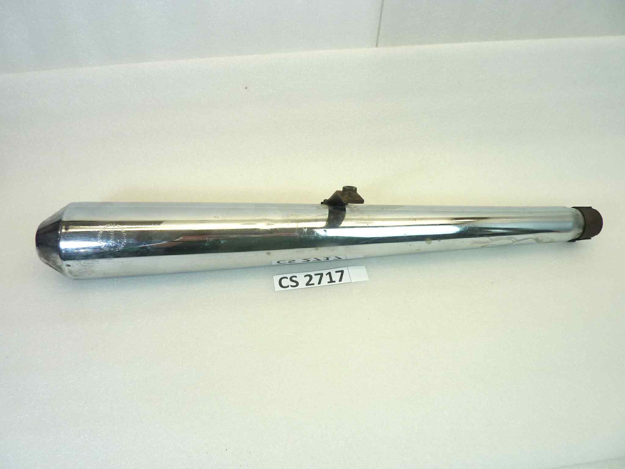 Marmitta Decibel 762/S Guzzi Benelli Morini Gilera moto epoca silenziatore scarico terminale muffler diamentro imbocco 32 mm - lunghezza tot 645 mm - distanzza imbocco/staffa 330 mm