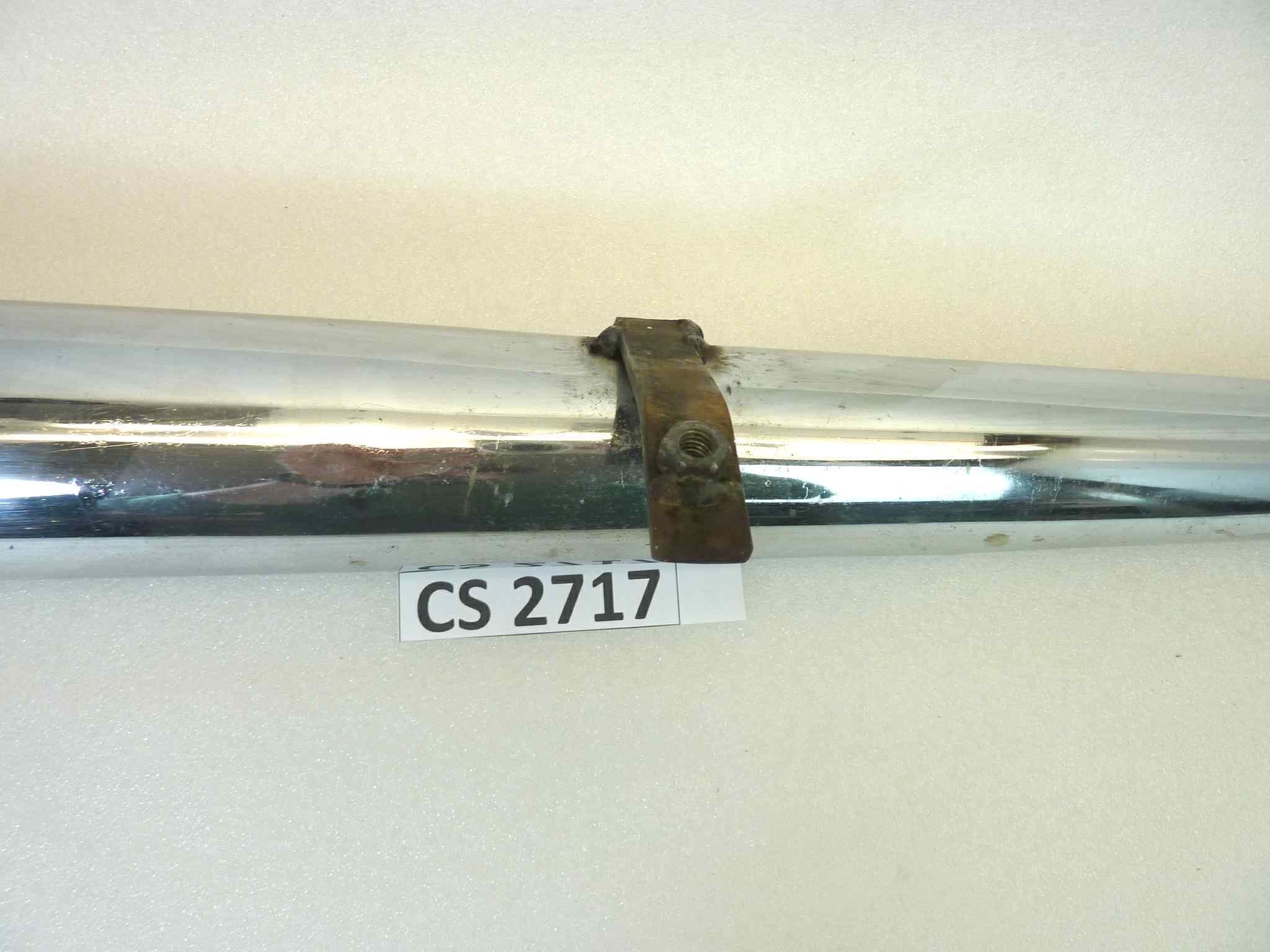 Marmitta Decibel 762/S Guzzi Benelli Morini Gilera moto epoca silenziatore scarico terminale muffler diamentro imbocco 32 mm - lunghezza tot 645 mm - distanzza imbocco/staffa 330 mm - immagine 3