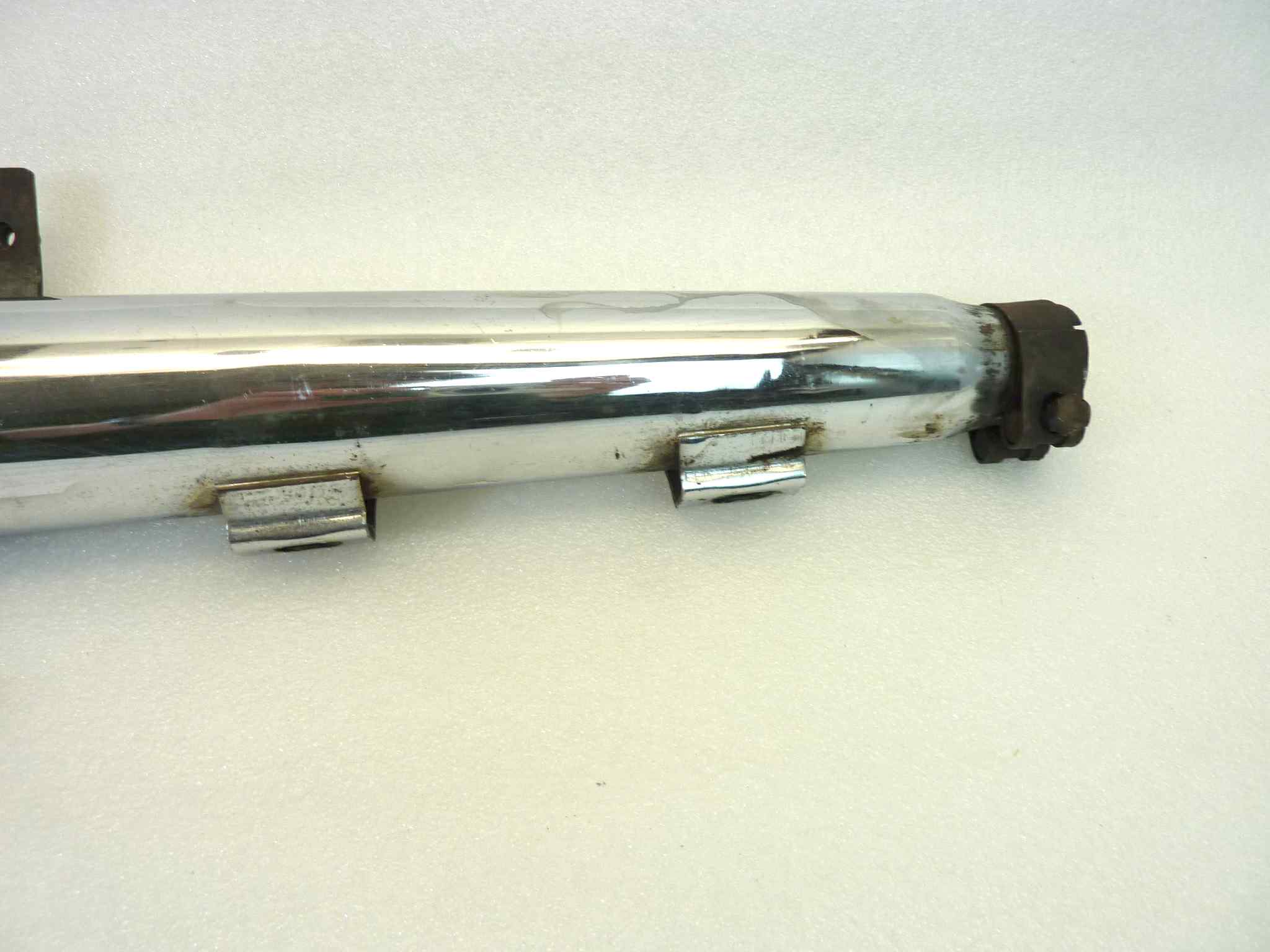 Marmitta Decibel 762/S Guzzi Benelli Morini Gilera moto epoca silenziatore scarico terminale muffler diamentro imbocco 32 mm - lunghezza tot 645 mm - distanzza imbocco/staffa 330 mm - immagine 5