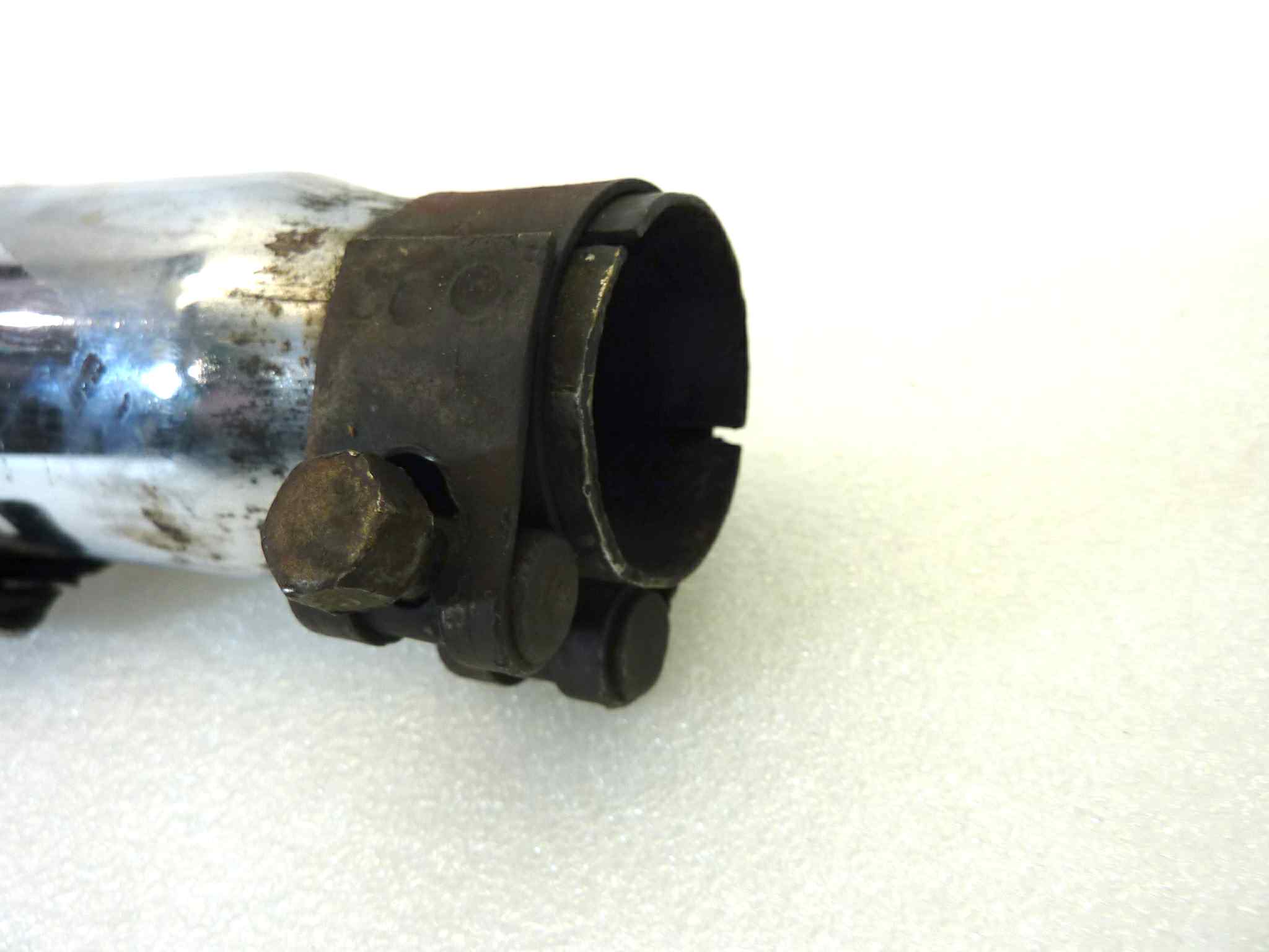 Marmitta Decibel 762/S Guzzi Benelli Morini Gilera moto epoca silenziatore scarico terminale muffler diamentro imbocco 32 mm - lunghezza tot 645 mm - distanzza imbocco/staffa 330 mm - immagine 6