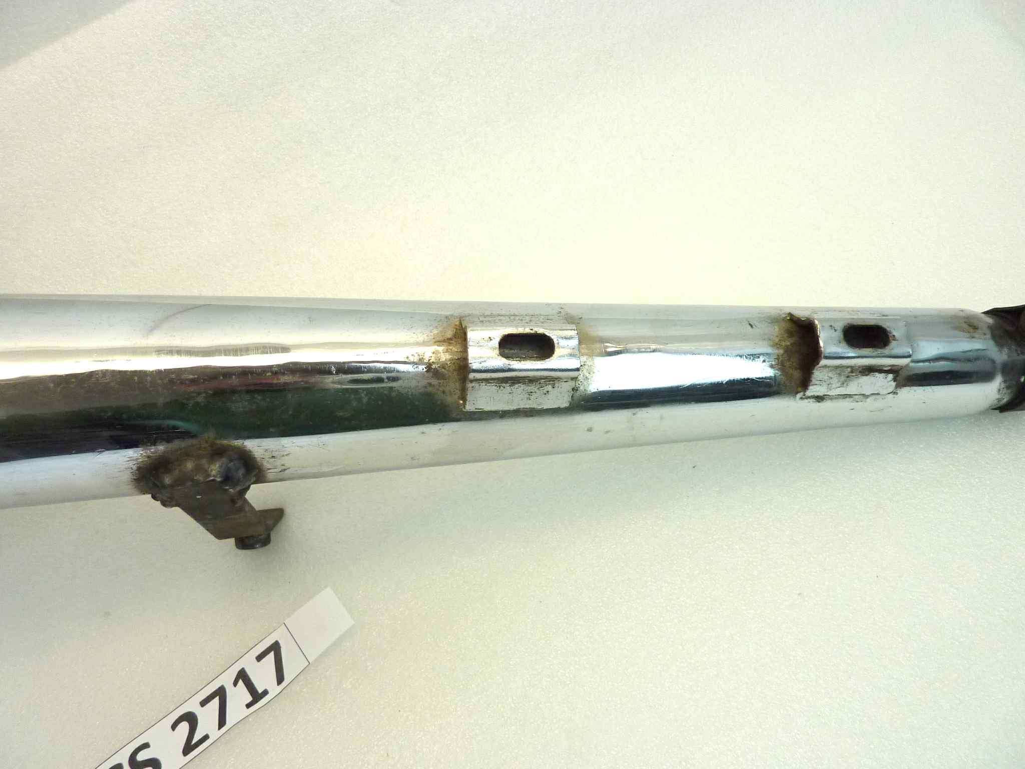 Marmitta Decibel 762/S Guzzi Benelli Morini Gilera moto epoca silenziatore scarico terminale muffler diamentro imbocco 32 mm - lunghezza tot 645 mm - distanzza imbocco/staffa 330 mm - immagine 7