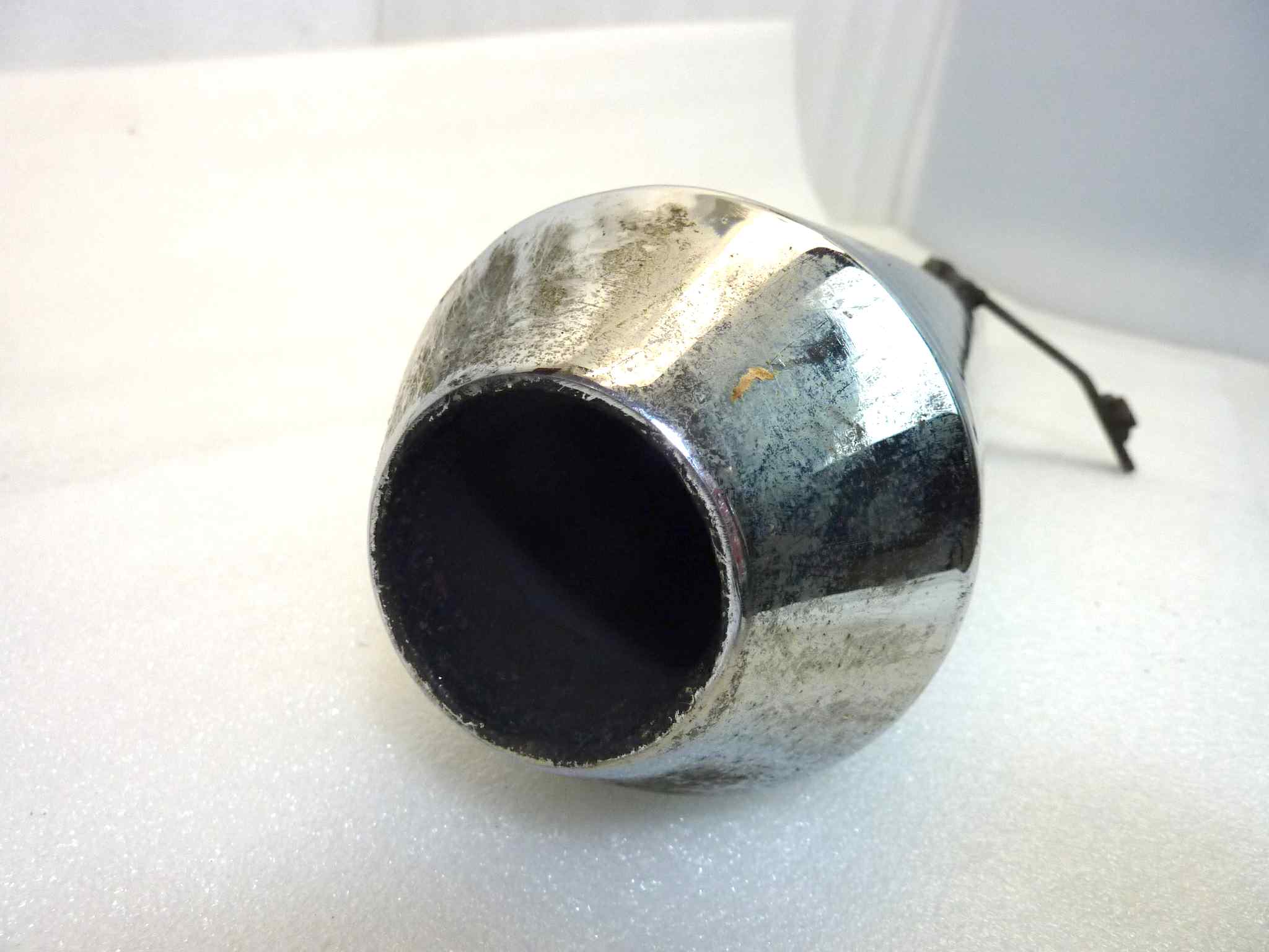 Marmitta Decibel 762/S Guzzi Benelli Morini Gilera moto epoca silenziatore scarico terminale muffler diamentro imbocco 32 mm - lunghezza tot 645 mm - distanzza imbocco/staffa 330 mm - immagine 9