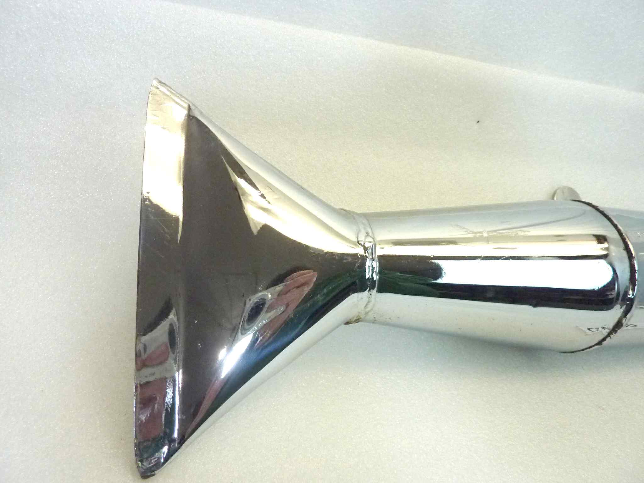 Marmitta Guzzi 500 Nuova TZ silenziatore scarico terminale muffler diamentro imbocco 45 mm - lunghezza tot 680 mm - distanzza imbocco/staffa 365 mm - immagine 7