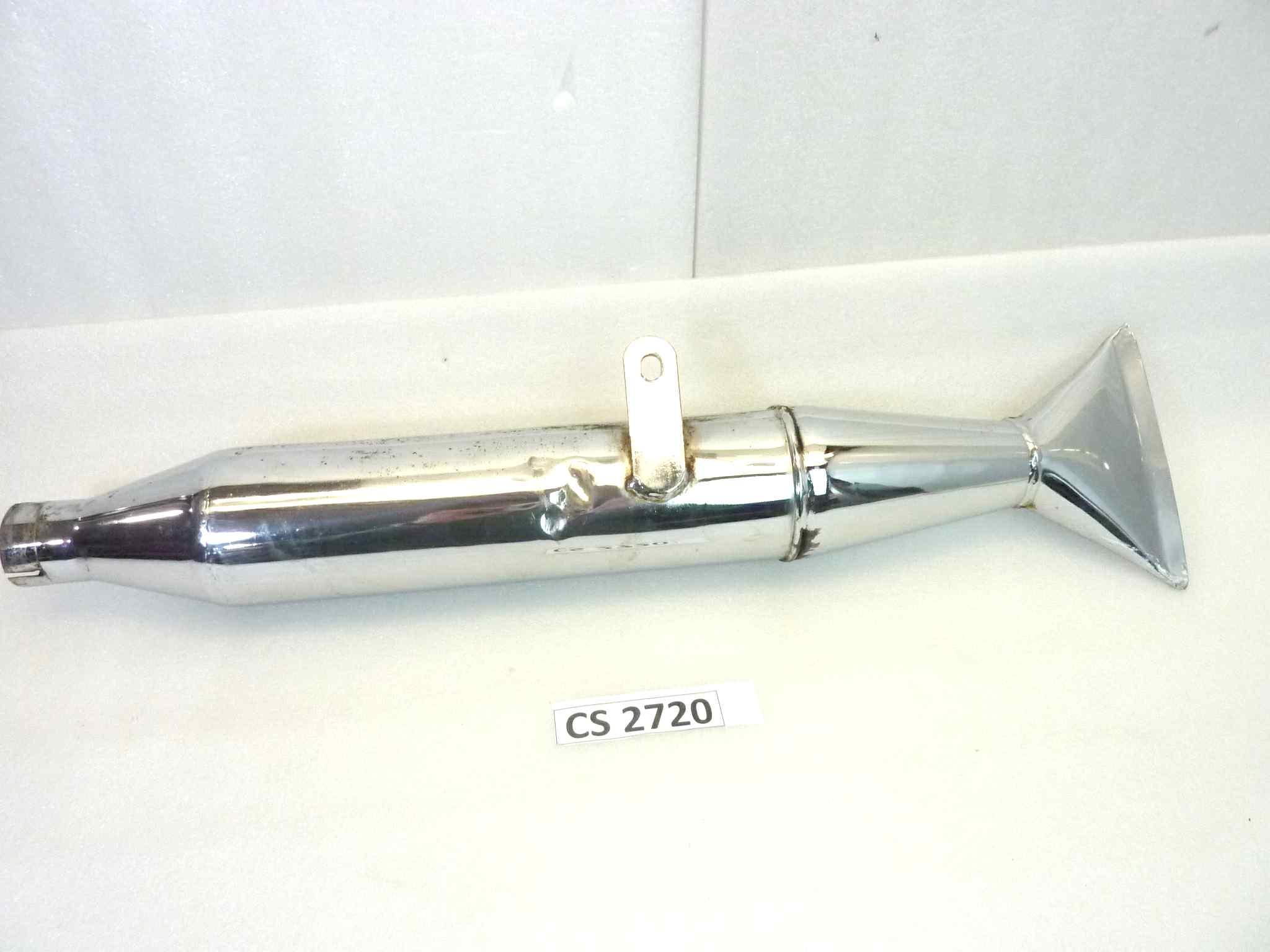 Marmitta Guzzi 500 Nuova TZ silenziatore scarico terminale muffler diamentro imbocco 45 mm - lunghezza tot 680 mm - distanzza imbocco/staffa 365 mm - immagine 10