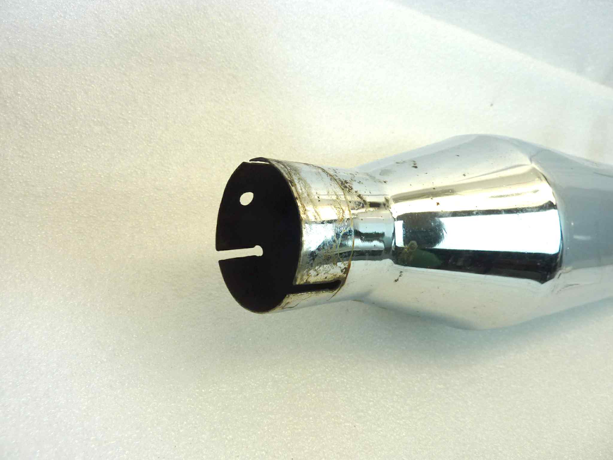 Marmitta Guzzi 500 Nuova TZ silenziatore scarico terminale muffler diamentro imbocco 45 mm - lunghezza tot 680 mm - distanzza imbocco/staffa 365 mm - immagine 13