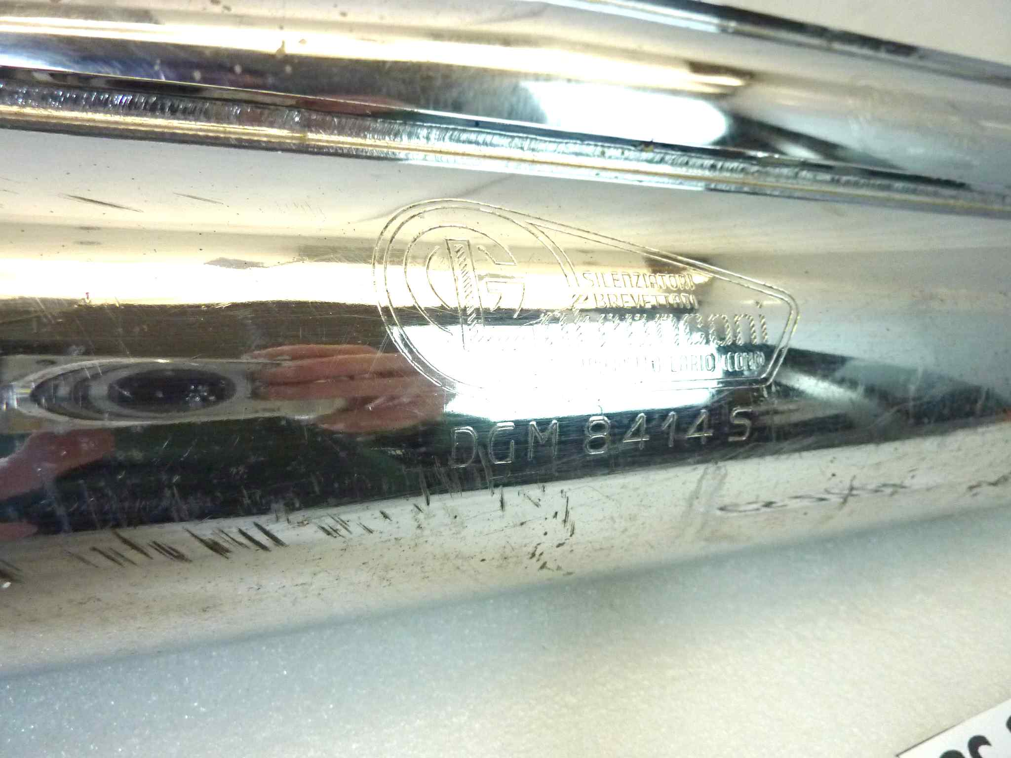 Coppia marmitte Lafranconi competizione Guzzi dgm 8414 silenziatore scarico terminale muffler diamentro imbocco 40 mm vedi foto per compatibilità - immagine 2