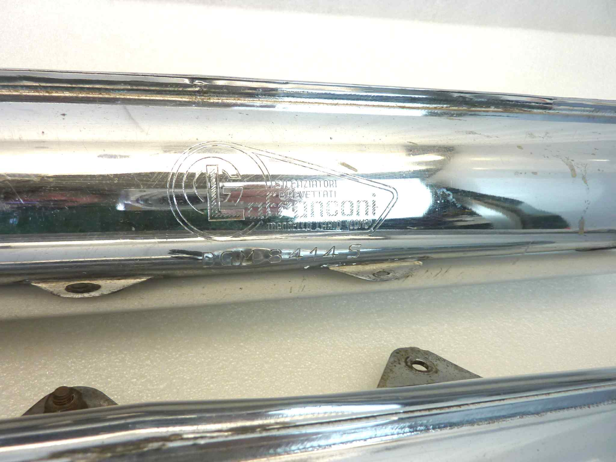 Coppia marmitte Lafranconi competizione Guzzi dgm 8414 silenziatore scarico terminale muffler diamentro imbocco 40 mm vedi foto per compatibilità - immagine 3