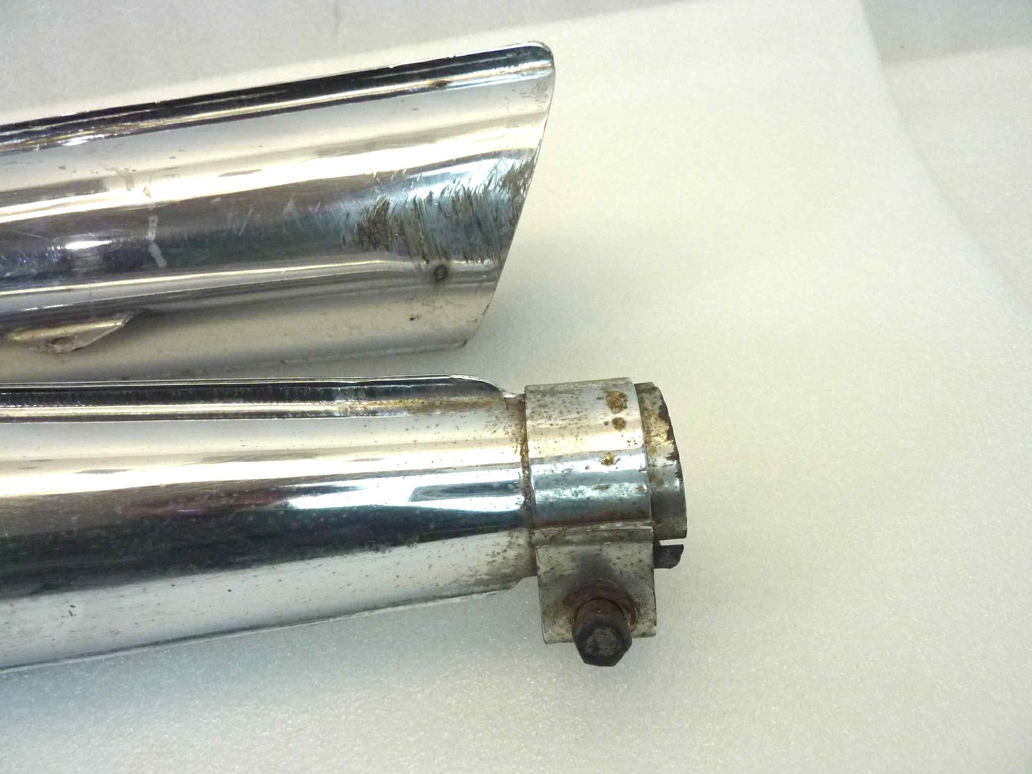 Coppia marmitte Lafranconi competizione Guzzi dgm 8414 silenziatore scarico terminale muffler diamentro imbocco 40 mm vedi foto per compatibilità - immagine 6