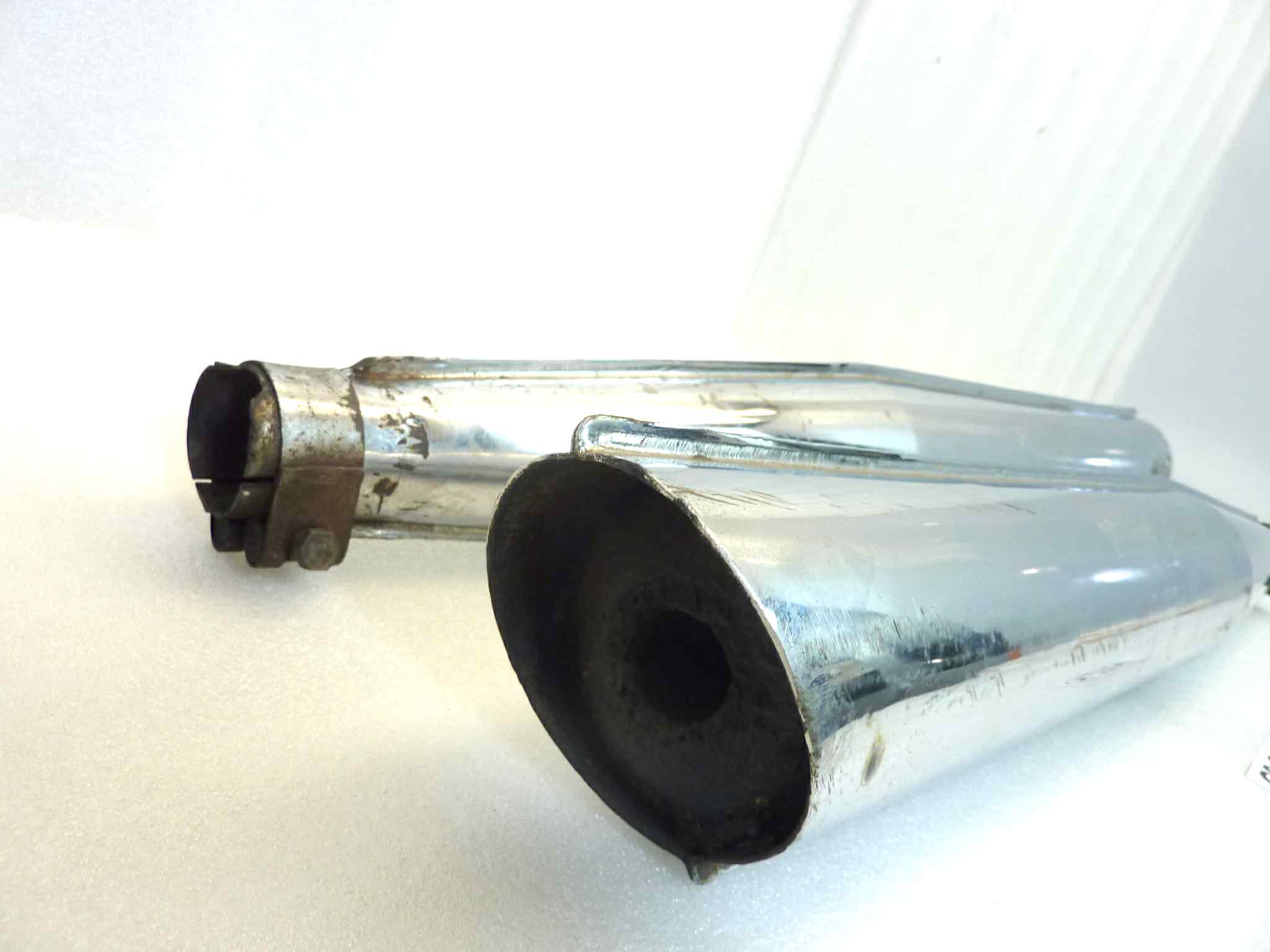 Coppia marmitte Lafranconi competizione Guzzi dgm 8414 silenziatore scarico terminale muffler diamentro imbocco 40 mm vedi foto per compatibilità - immagine 8