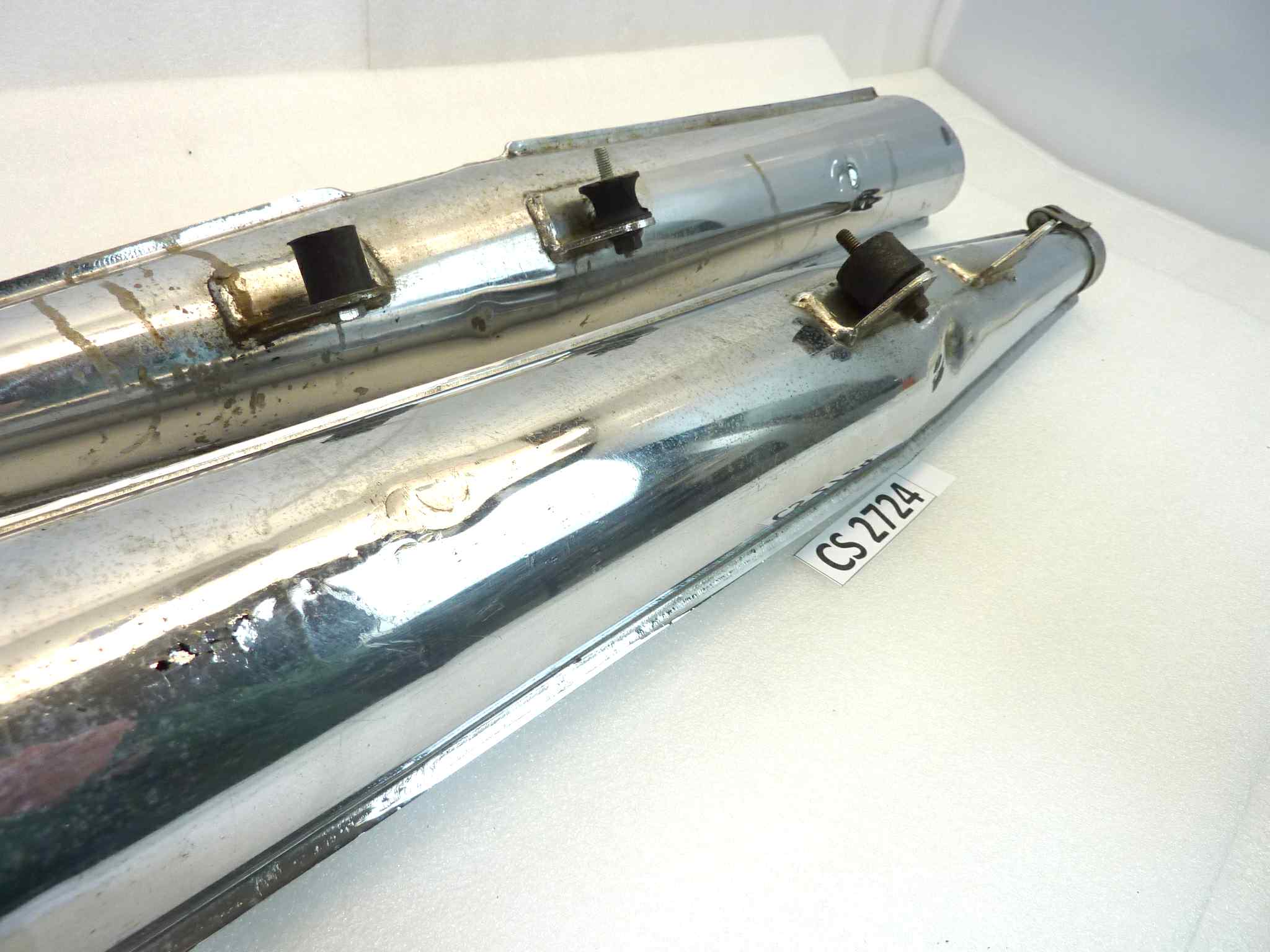 Coppia marmitte Lafranconi competizione Guzzi dgm 8414 silenziatore scarico terminale muffler diamentro imbocco 40 mm vedi foto per compatibilità - immagine 10