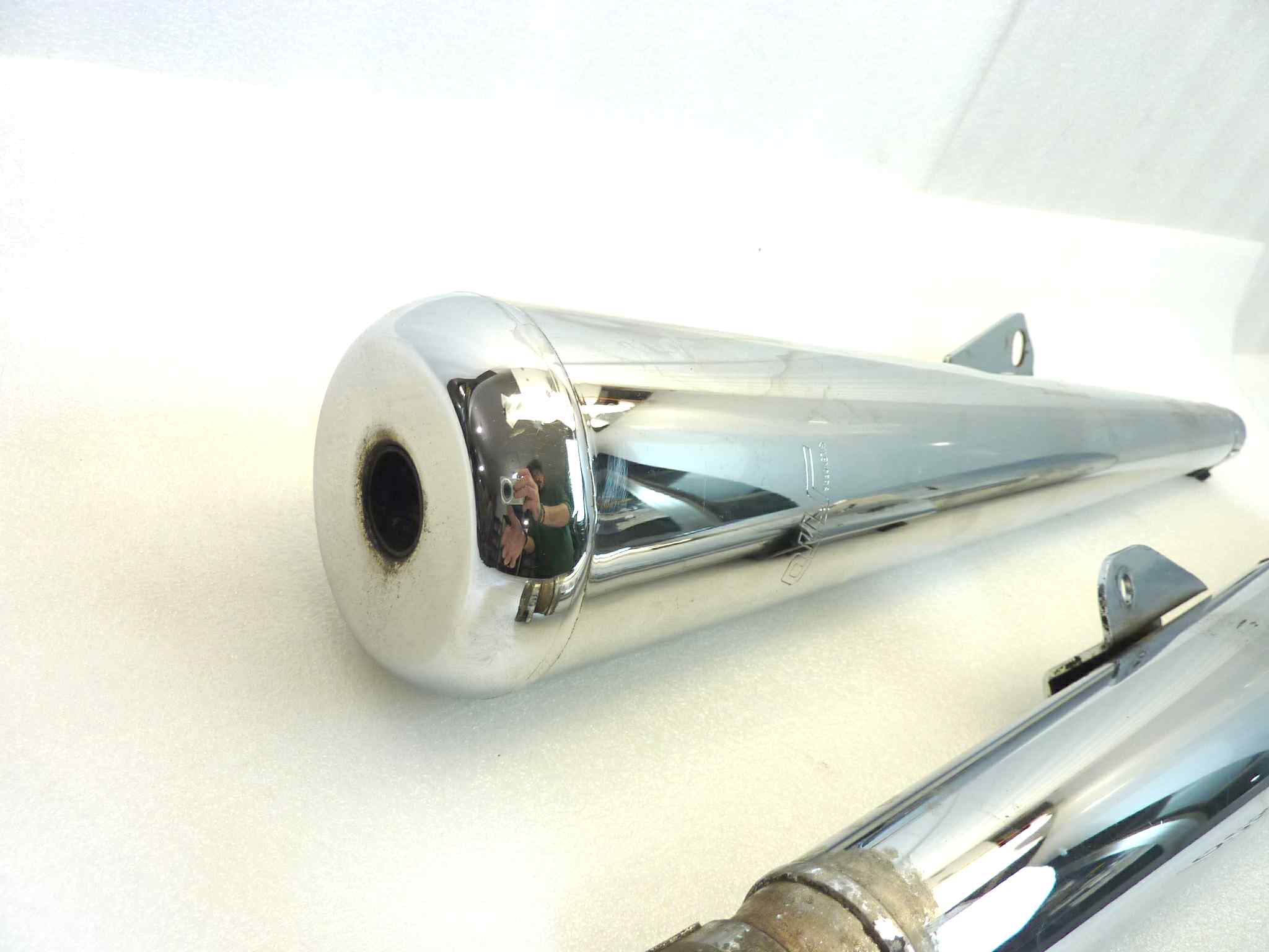 Coppia marmitte Sito TPSI 2558 Guzzi V65 Custom silenziatore scarico terminale muffler - immagine 3