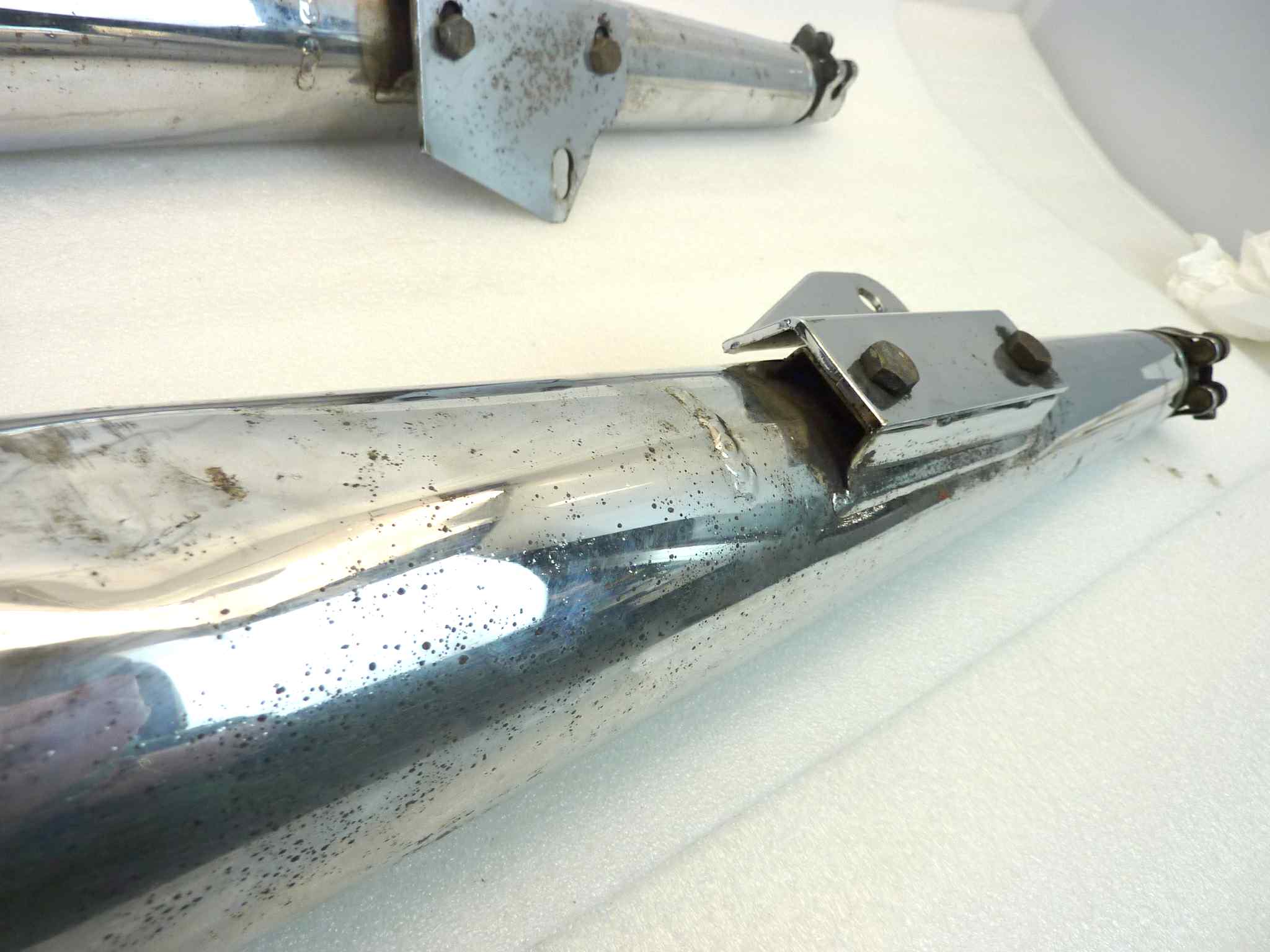 Coppia marmitte Sito TPSI 2558 Guzzi V65 Custom silenziatore scarico terminale muffler - immagine 14