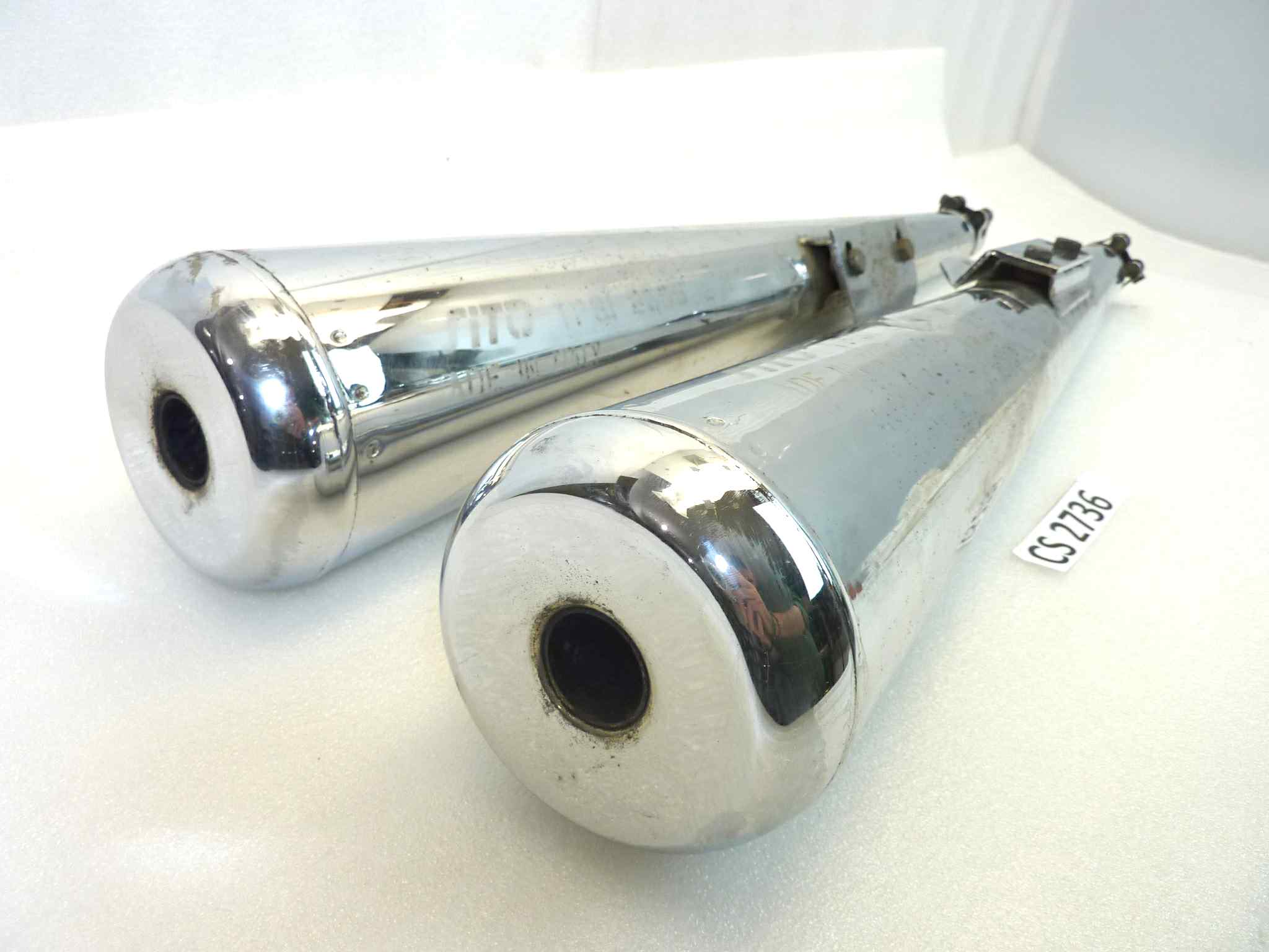 Coppia marmitte Sito TPSI 2558 Guzzi V65 Custom silenziatore scarico terminale muffler - immagine 15