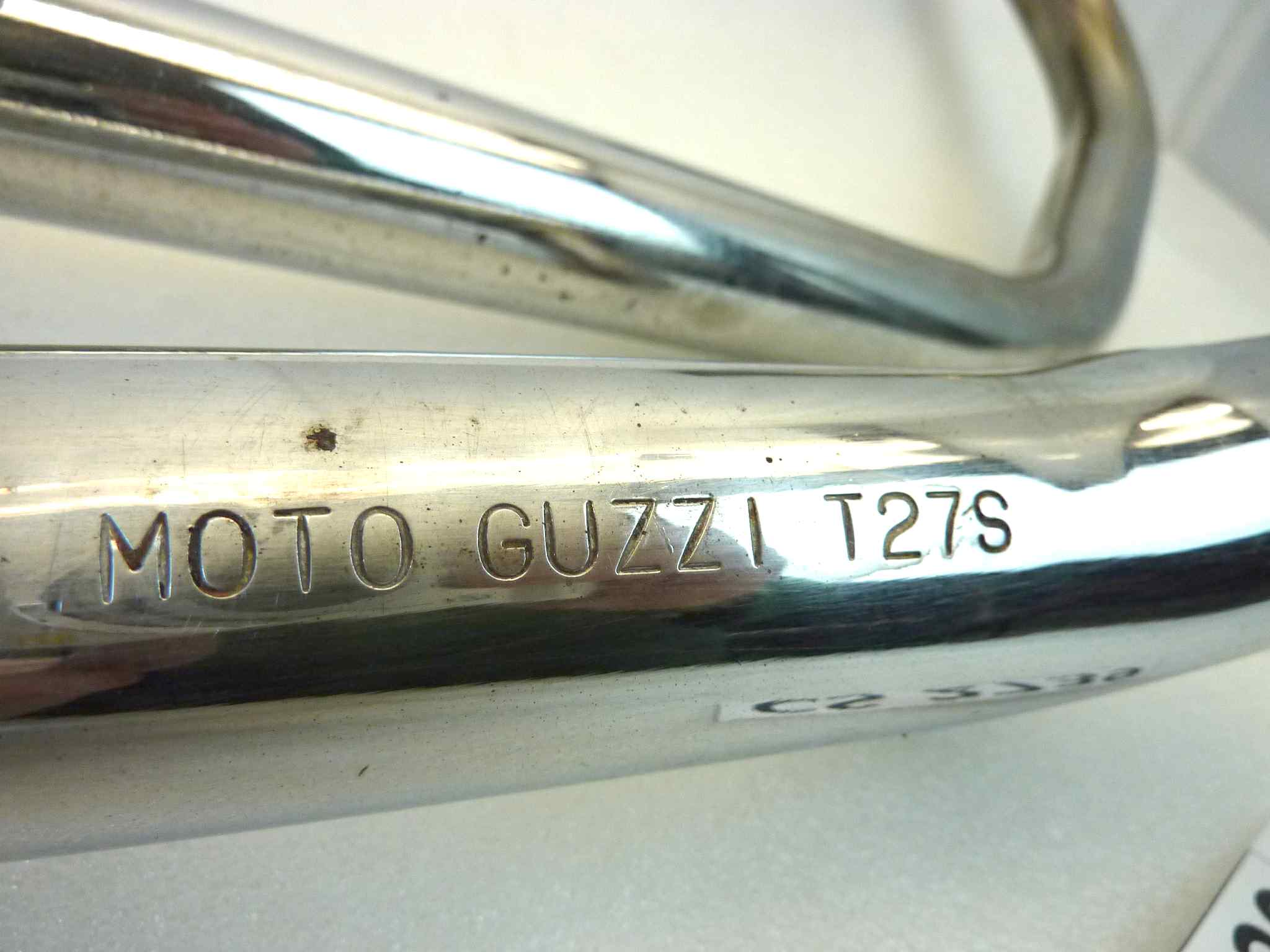 Coppia collettori di scarico Guzzi T27D T27S V35 Imola 1 2 V65 Lario 4V V50 Monza diametro 38/39 mm - immagine 2