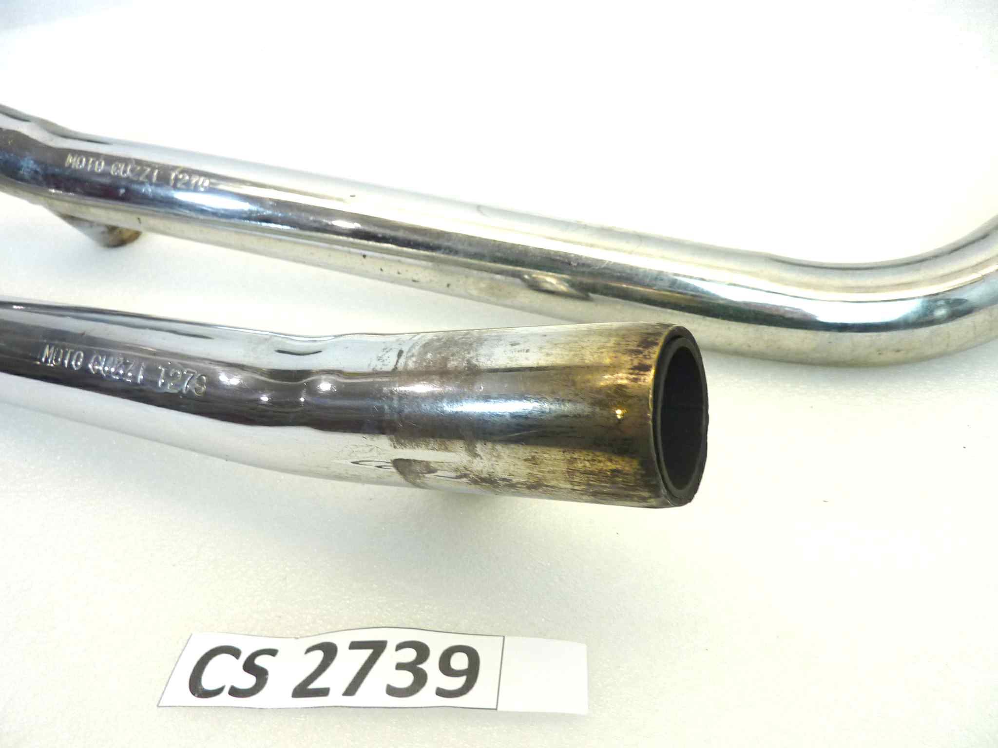 Coppia collettori di scarico Guzzi T27D T27S V35 Imola 1 2 V65 Lario 4V V50 Monza diametro 38/39 mm - immagine 5