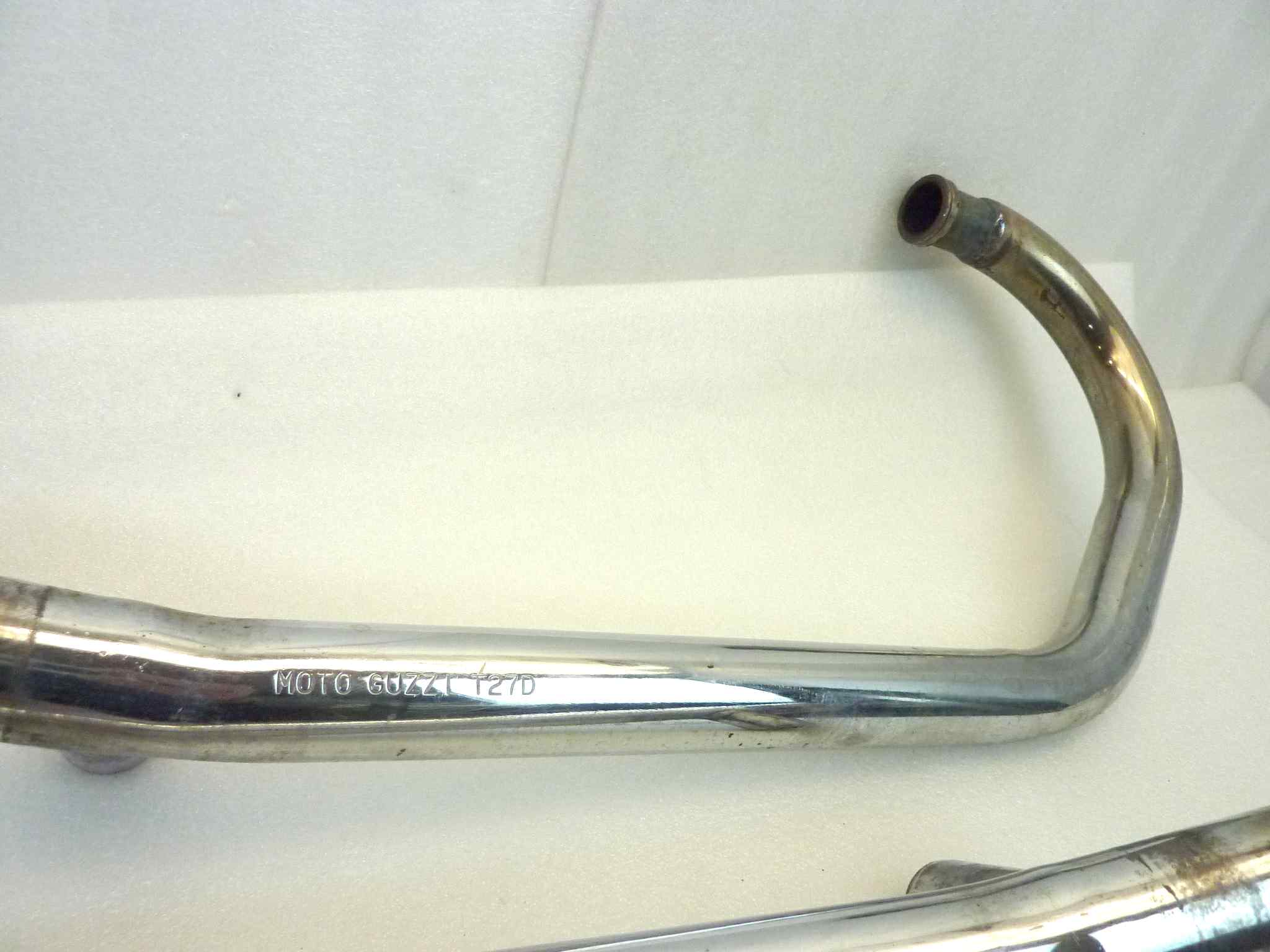 Coppia collettori di scarico Guzzi T27D T27S V35 Imola 1 2 V65 Lario 4V V50 Monza diametro 38/39 mm - immagine 9
