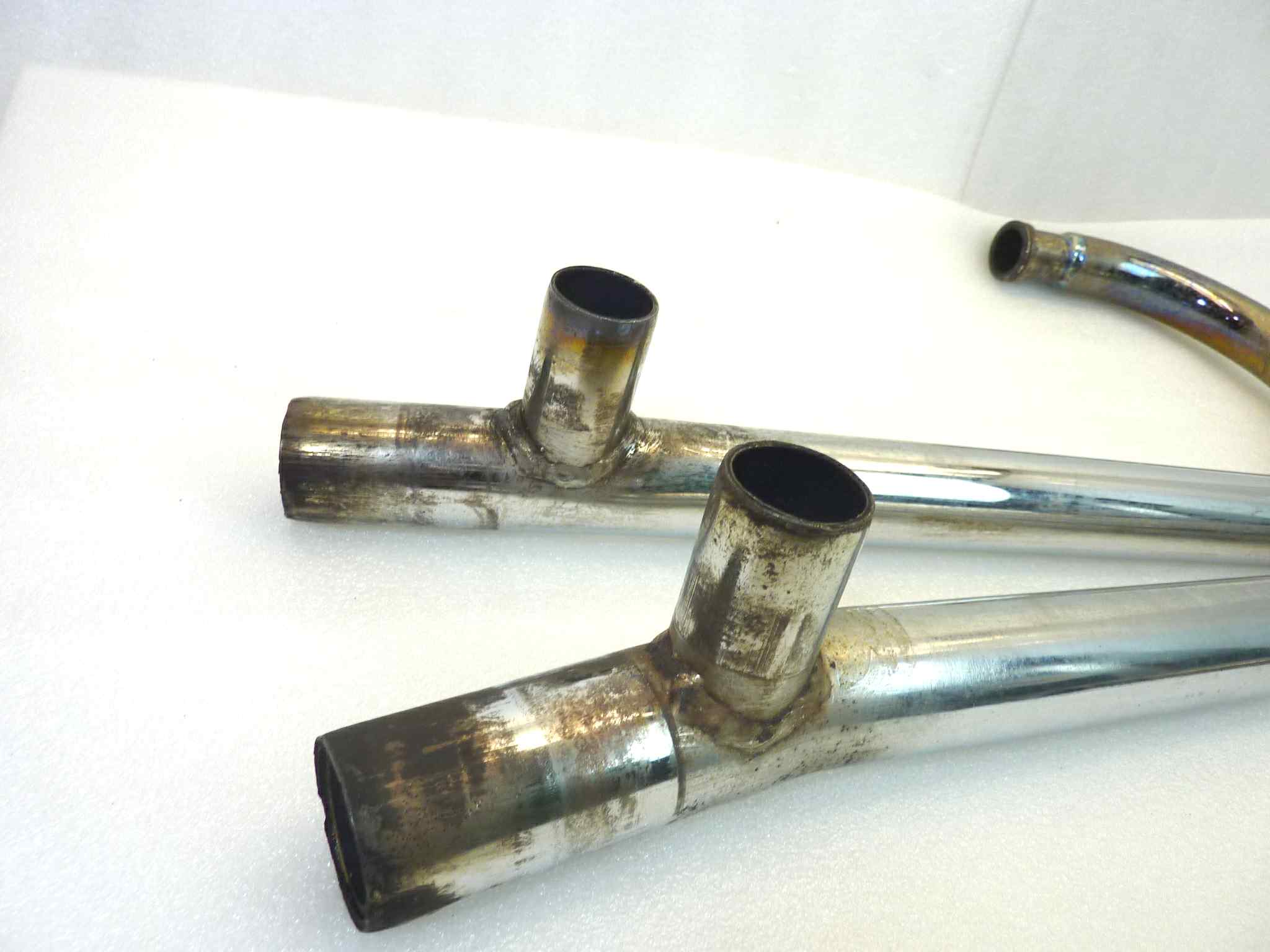 Coppia collettori di scarico Guzzi T27D T27S V35 Imola 1 2 V65 Lario 4V V50 Monza diametro 38/39 mm - immagine 14