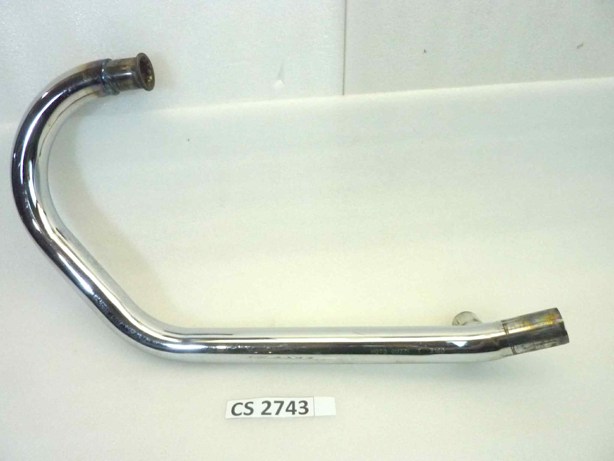 Collettore di scarico Moto Guzzi V35 Custom sinistro diametro finale 36 mm