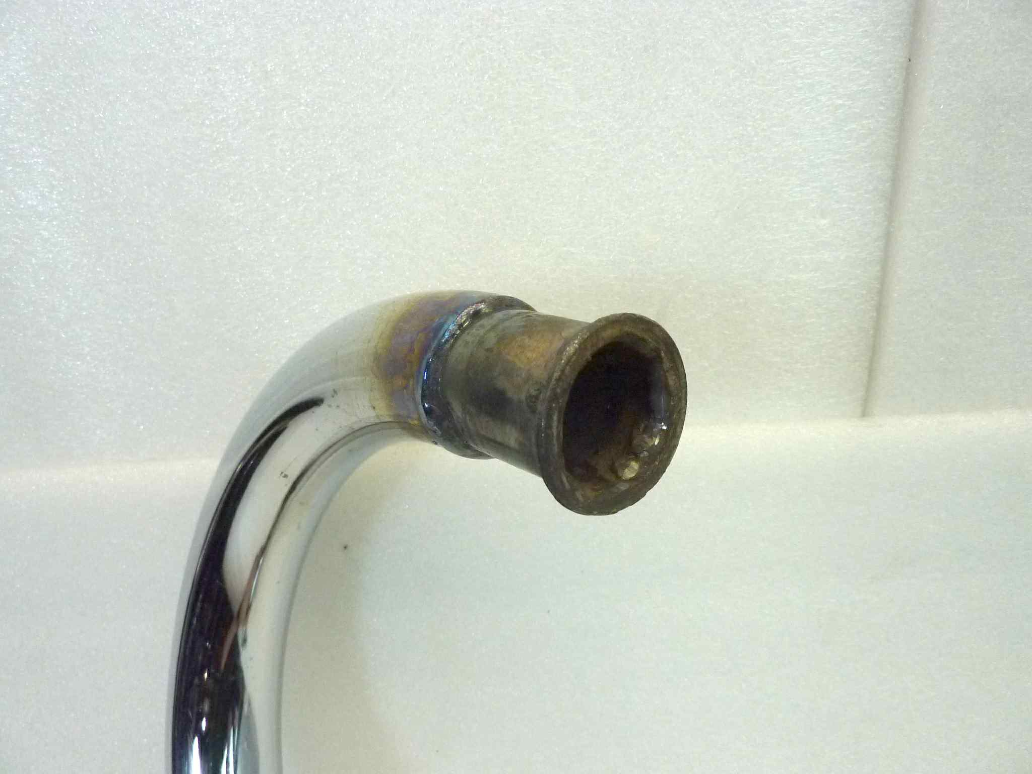 Collettore di scarico Moto Guzzi V35 Custom sinistro diametro finale 36 mm - immagine 6