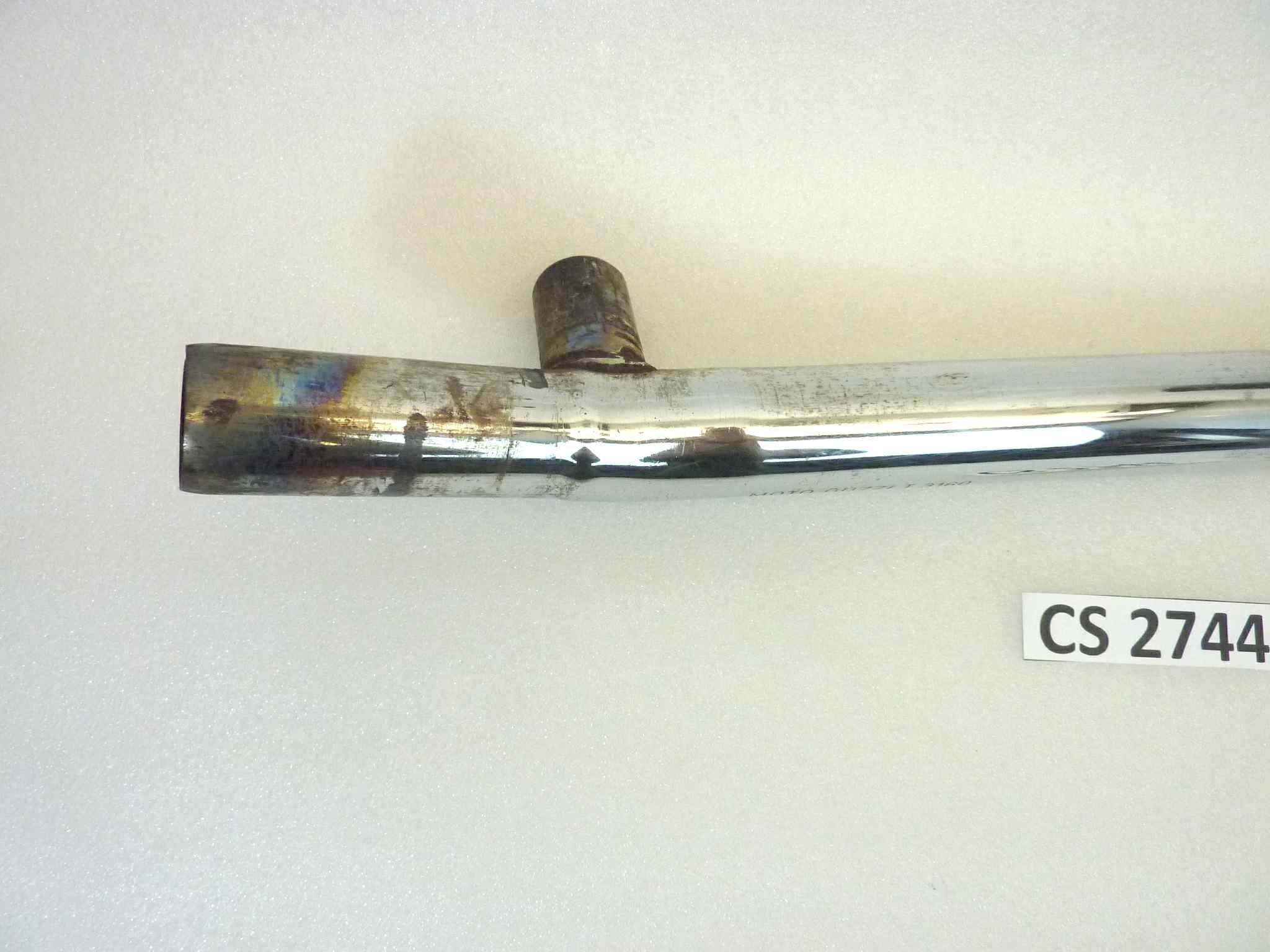 Collettore di scarico Moto Guzzi V35 Custom destro diametro finale 36 mm - immagine 7
