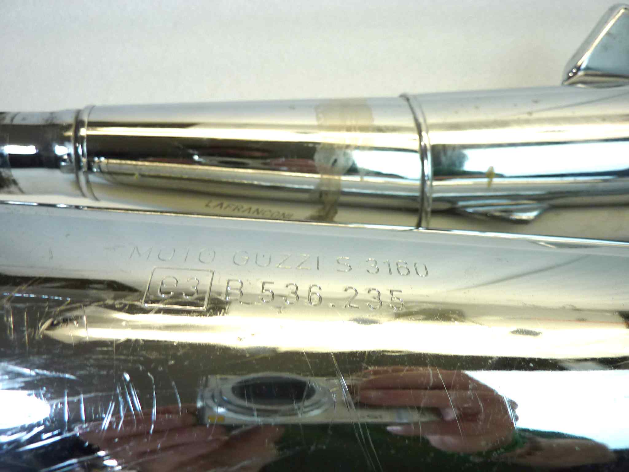 Coppia marmitte Guzzi Nevada 350 750 Lafranconi 21 S3160 B 536235 silenziatore scarico terminale muffler - immagine 2