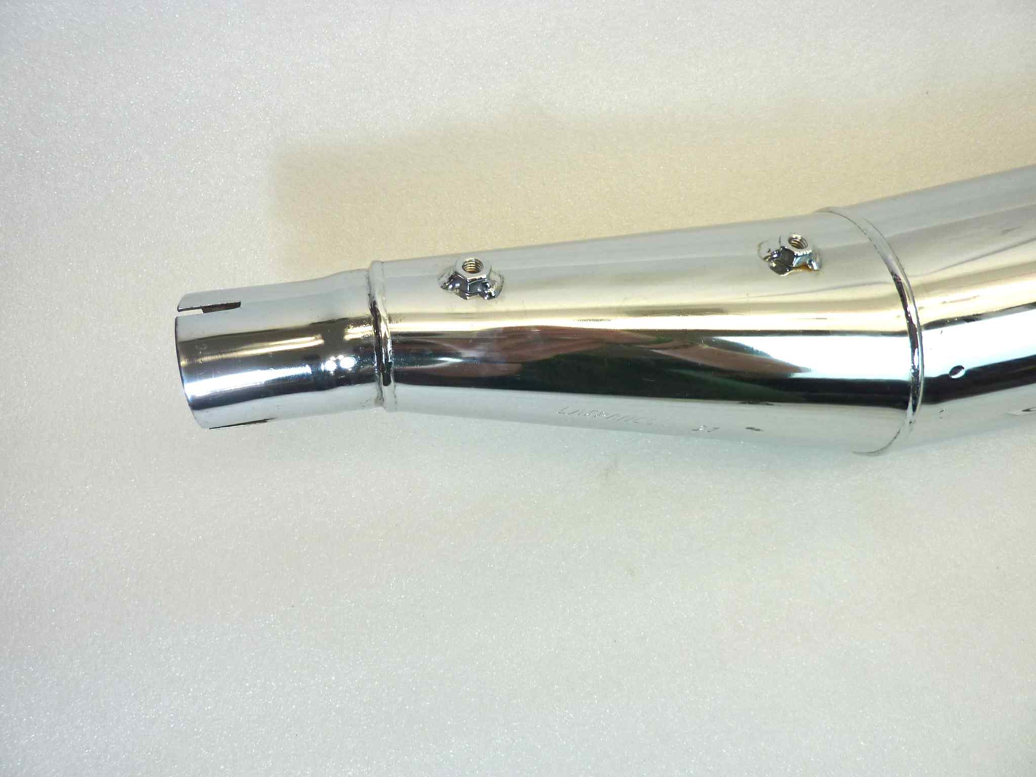 Marmitta Moto Guzzi Nevada 350 750 sinistra Lafraconi 21 S3160 B 536235 silenziatore scarico terminale muffler NUOVO fondo di magazzino, vedi foto LEGGI DESCRIZIONE riporta un difetto evidente sulla cromatura ma rimane nella parte interna - immagine 6