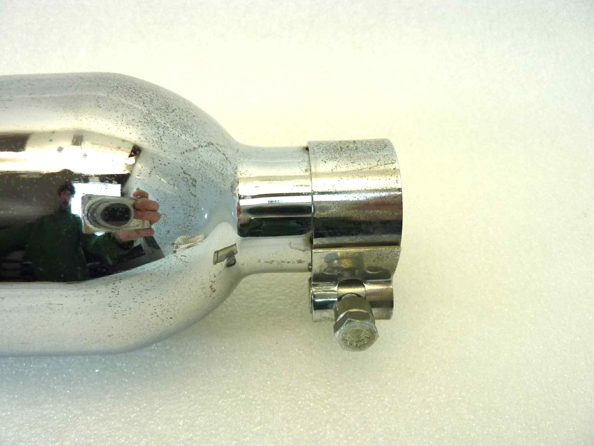 Marmitta Moto Guzzi Stornello 125 silenziatore scarico terminale muffler diametro imbocco 30 mm NUOVO fondo di magazzino, vedi foto LEGGI DESCRIZIONE - immagine 4