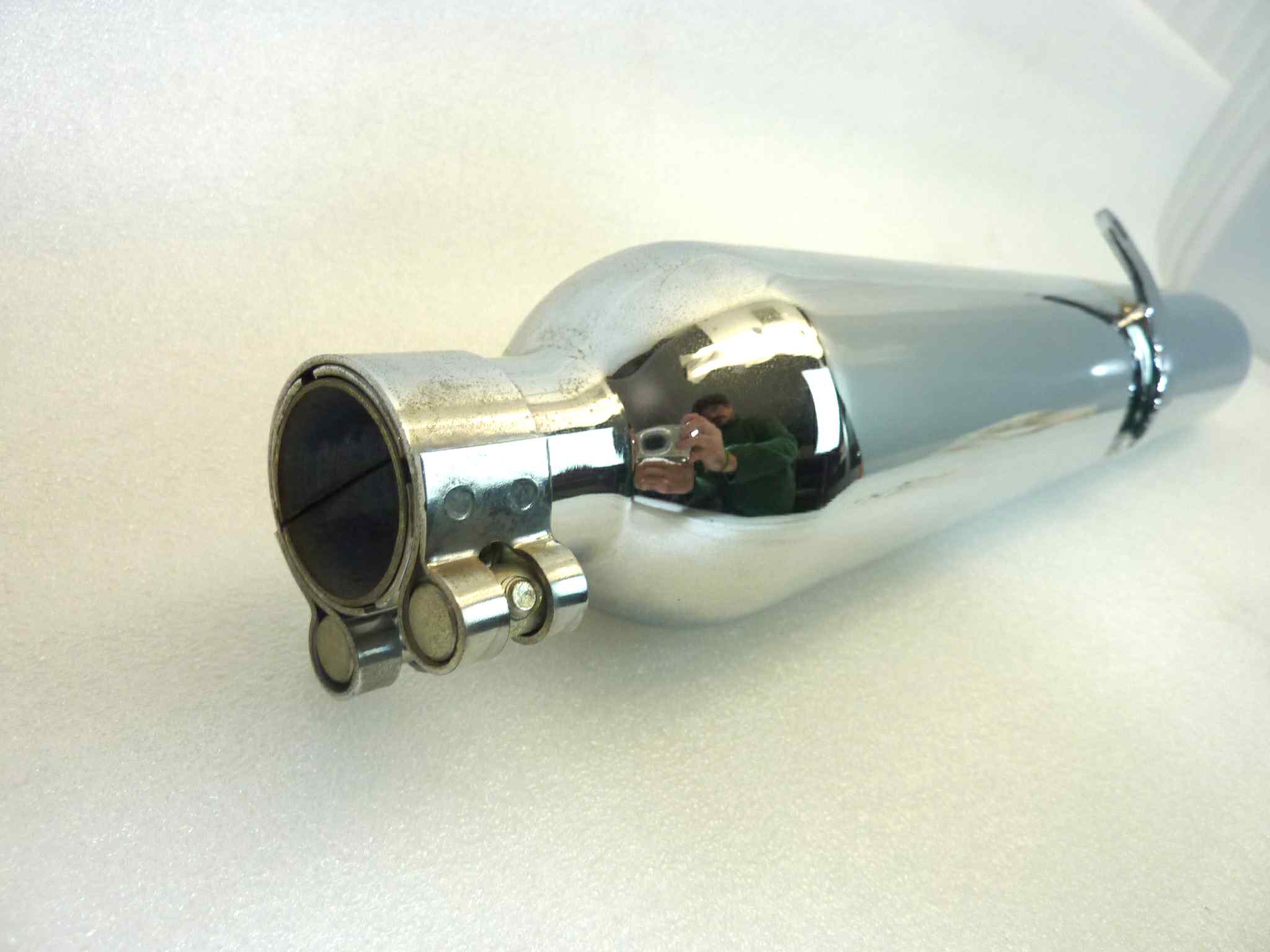 Marmitta Moto Guzzi Stornello 125 silenziatore scarico terminale muffler diametro imbocco 30 mm NUOVO fondo di magazzino, vedi foto LEGGI DESCRIZIONE - immagine 10