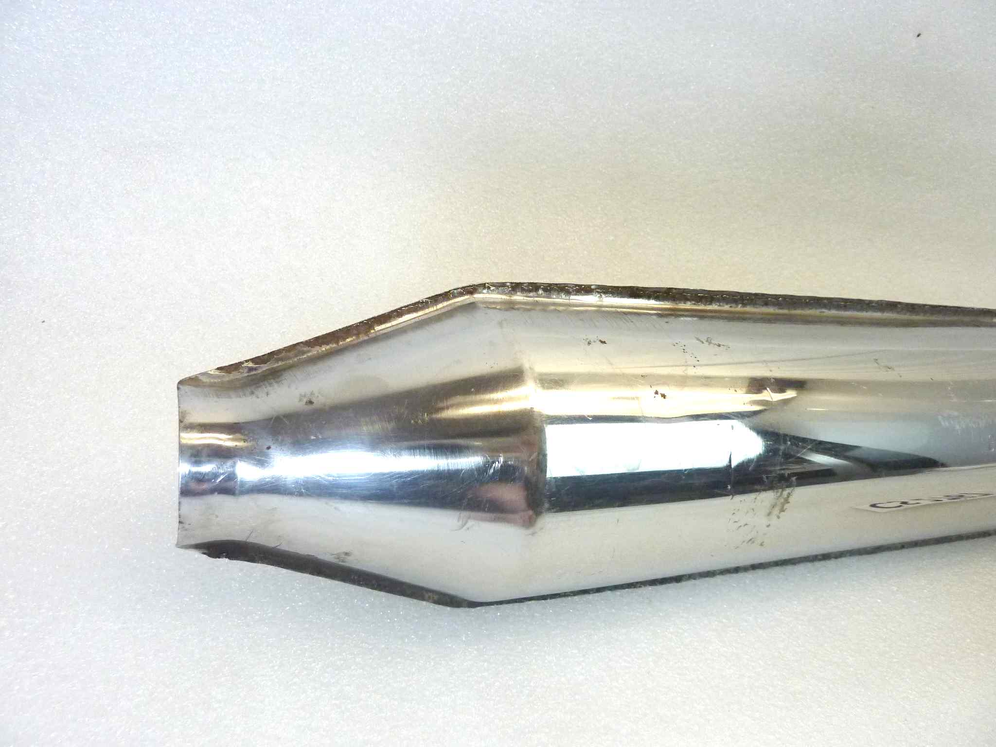 Coppia marmitte SW Rivoli benelli Guzzi Morini gilera moto epoca IGM 182S silenziatore scarico terminale muffler diametro imobcco 35 mm - lunghezza tot 6890 mm - distanza imbocco/staffa 29-33 mm - immagine 6