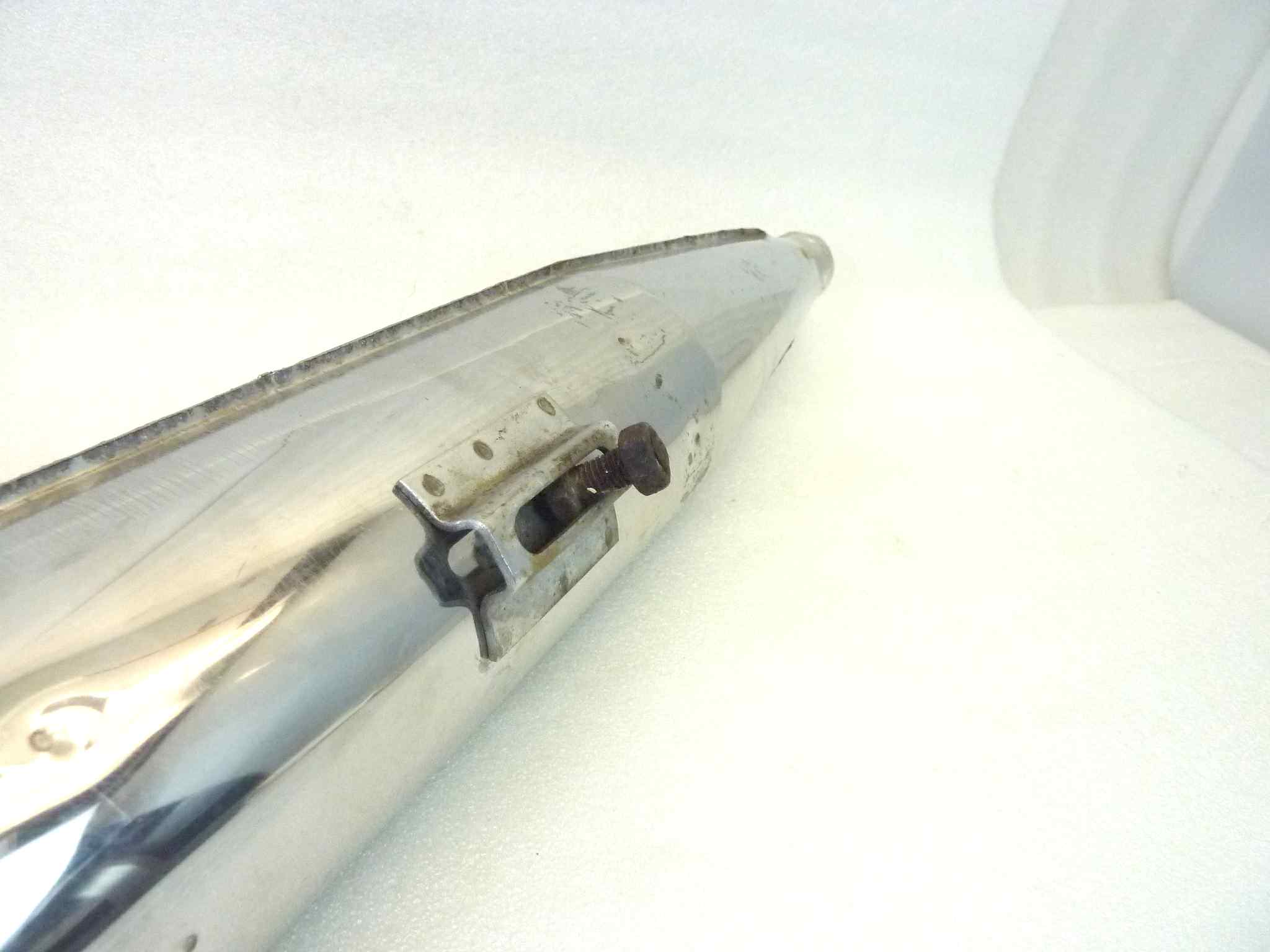 Coppia marmitte SW Rivoli benelli Guzzi Morini gilera moto epoca IGM 182S silenziatore scarico terminale muffler diametro imobcco 35 mm - lunghezza tot 6890 mm - distanza imbocco/staffa 29-33 mm - immagine 8