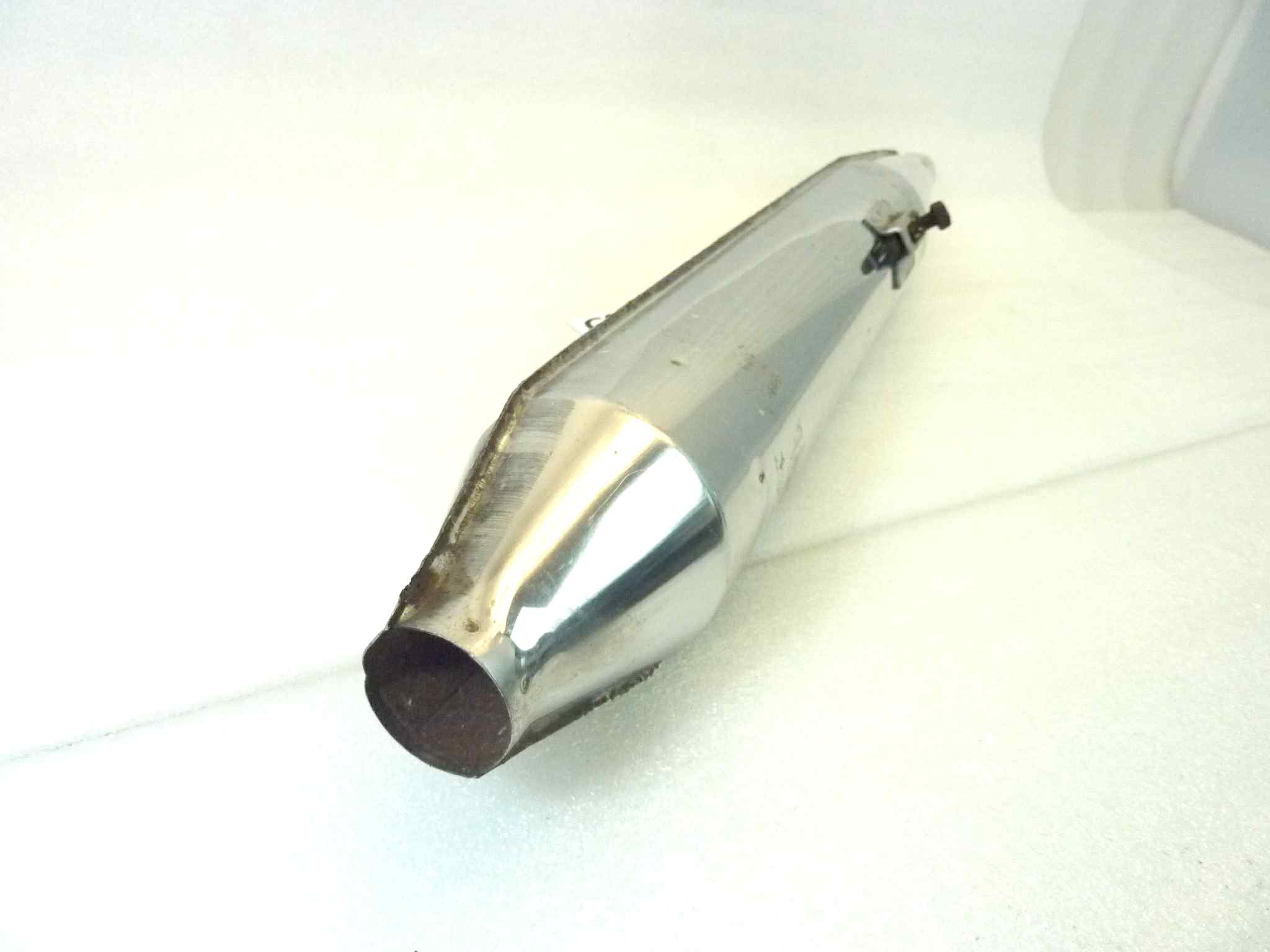 Coppia marmitte SW Rivoli benelli Guzzi Morini gilera moto epoca IGM 182S silenziatore scarico terminale muffler diametro imobcco 35 mm - lunghezza tot 6890 mm - distanza imbocco/staffa 29-33 mm - immagine 9