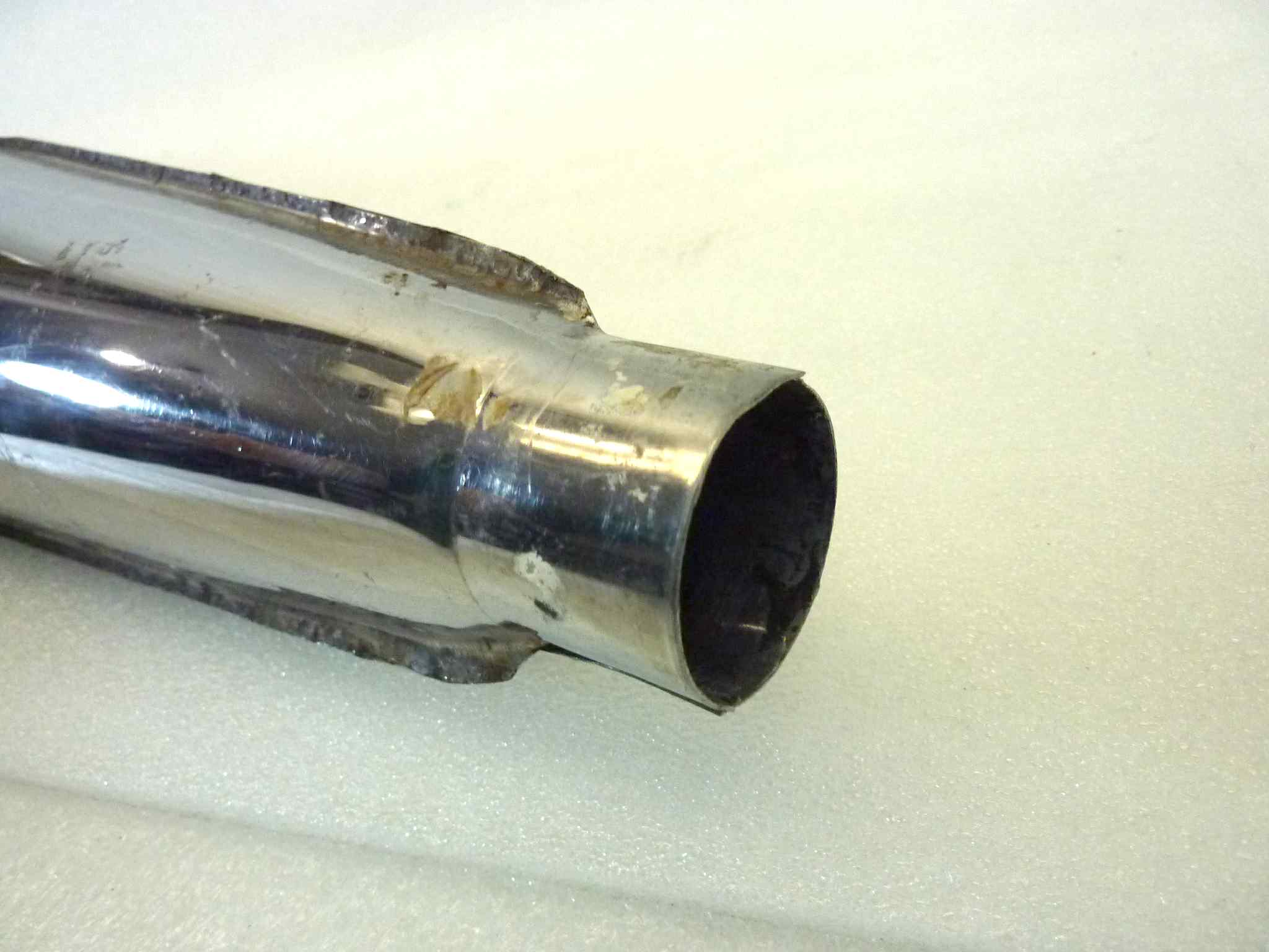 Coppia marmitte SW Rivoli benelli Guzzi Morini gilera moto epoca IGM 182S silenziatore scarico terminale muffler diametro imobcco 35 mm - lunghezza tot 6890 mm - distanza imbocco/staffa 29-33 mm - immagine 12