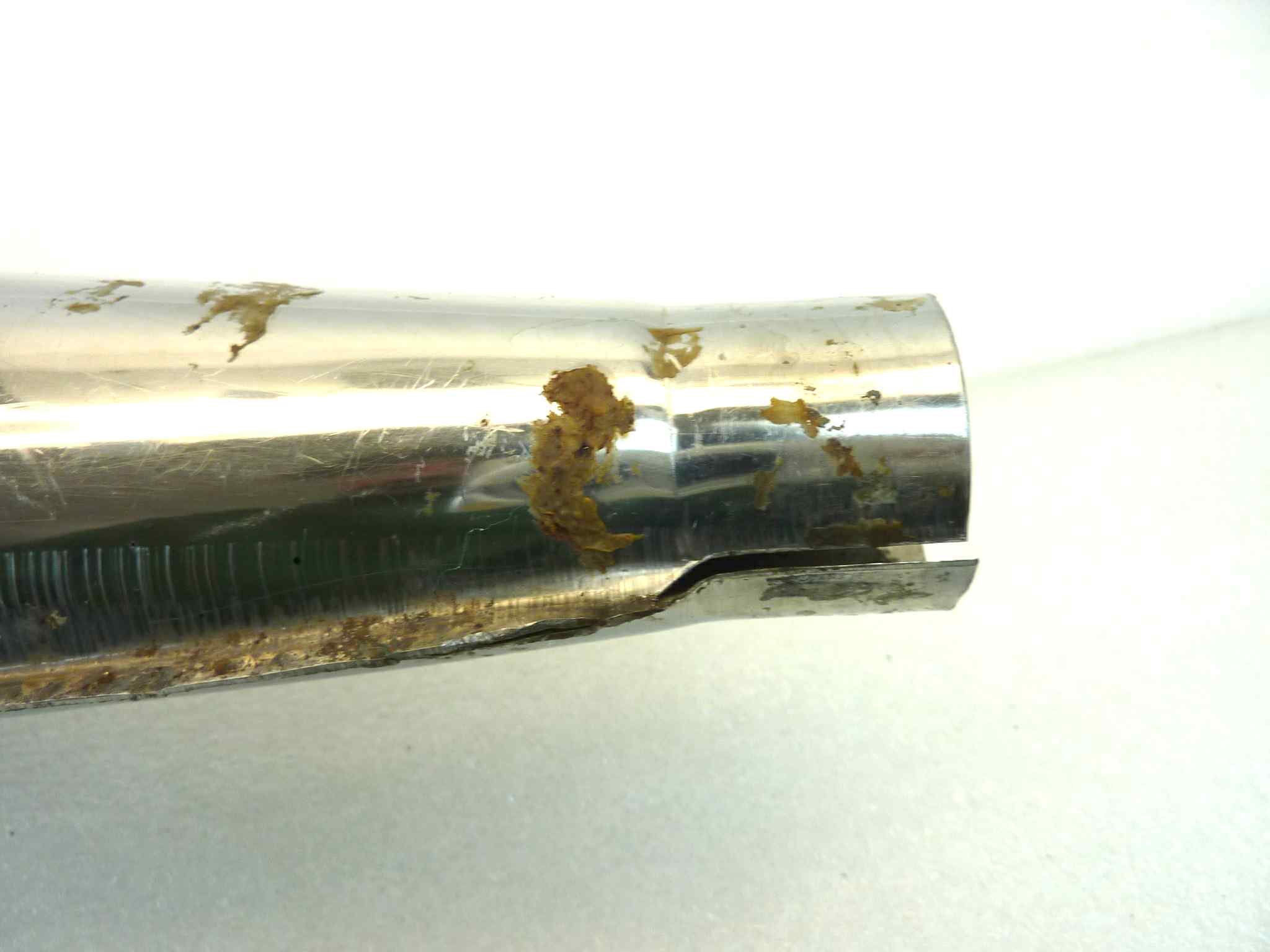 Coppia marmitte SW Rivoli benelli Guzzi Morini gilera moto epoca IGM 182S silenziatore scarico terminale muffler diametro imobcco 35 mm - lunghezza tot 6890 mm - distanza imbocco/staffa 29-33 mm - immagine 13