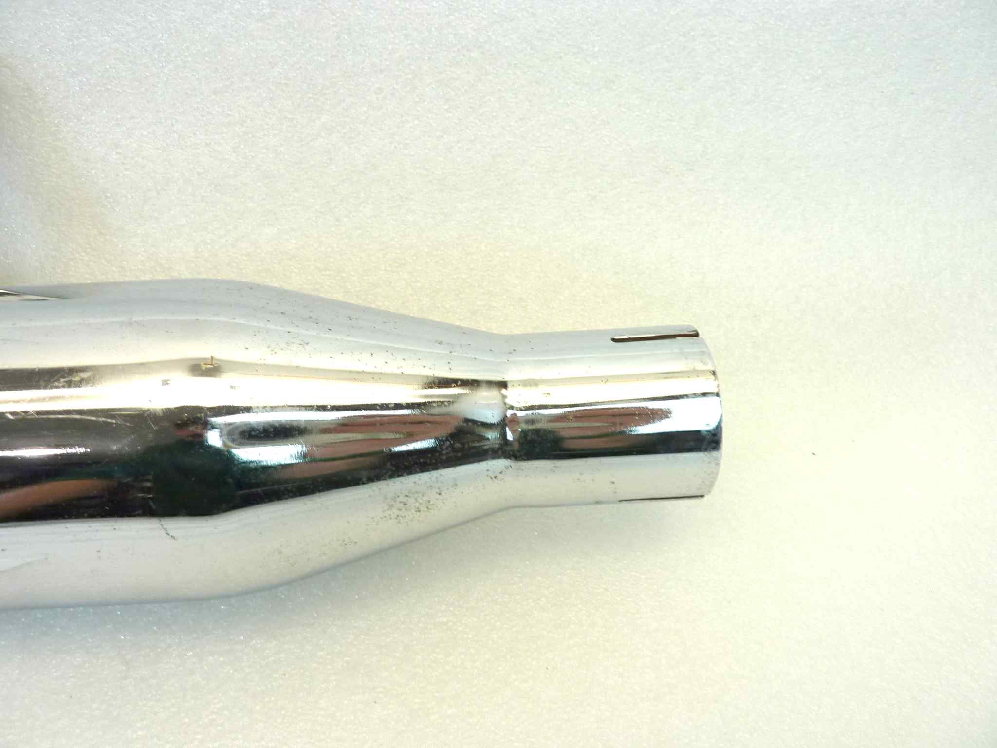 Marmitta Moto Guzzi destra silenziatore scarico terminale muffler diametro imbocco 40 mm - lunghezza tot 560 mm - distanza imbocco/staffa 185 mm - altezza staffa 75 mm NUOVO fondo di magazzino, vedi foto LEGGI DESCRIZIONE - immagine 6
