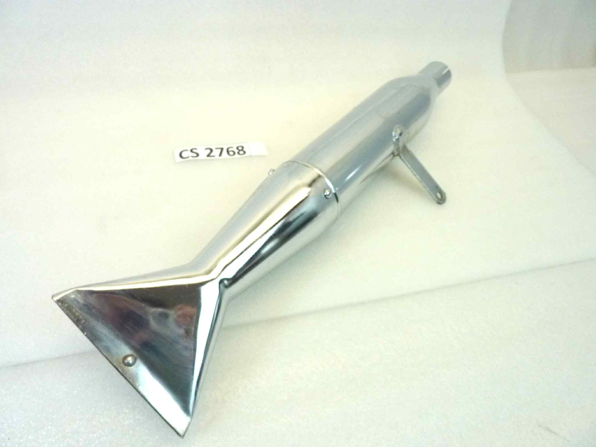 Marmitta Moto Guzzi destra silenziatore scarico terminale muffler diametro imbocco 40 mm - lunghezza tot 560 mm - distanza imbocco/staffa 185 mm - altezza staffa 75 mm NUOVO fondo di magazzino, vedi foto LEGGI DESCRIZIONE - immagine 8