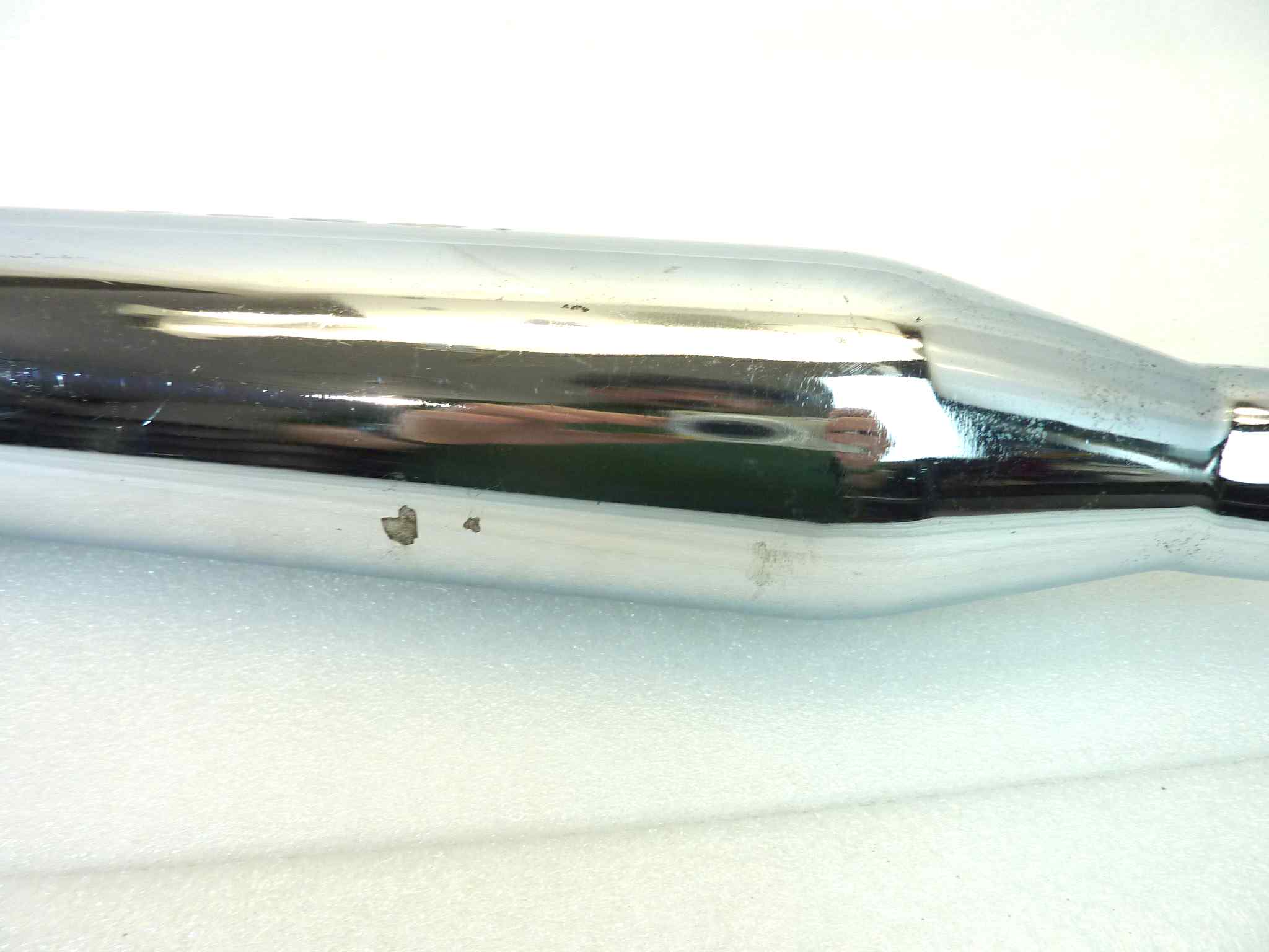 Marmitta Moto Guzzi destra silenziatore scarico terminale muffler diametro imbocco 40 mm - lunghezza tot 560 mm - distanza imbocco/staffa 185 mm - altezza staffa 75 mm NUOVO fondo di magazzino, vedi foto LEGGI DESCRIZIONE - immagine 12