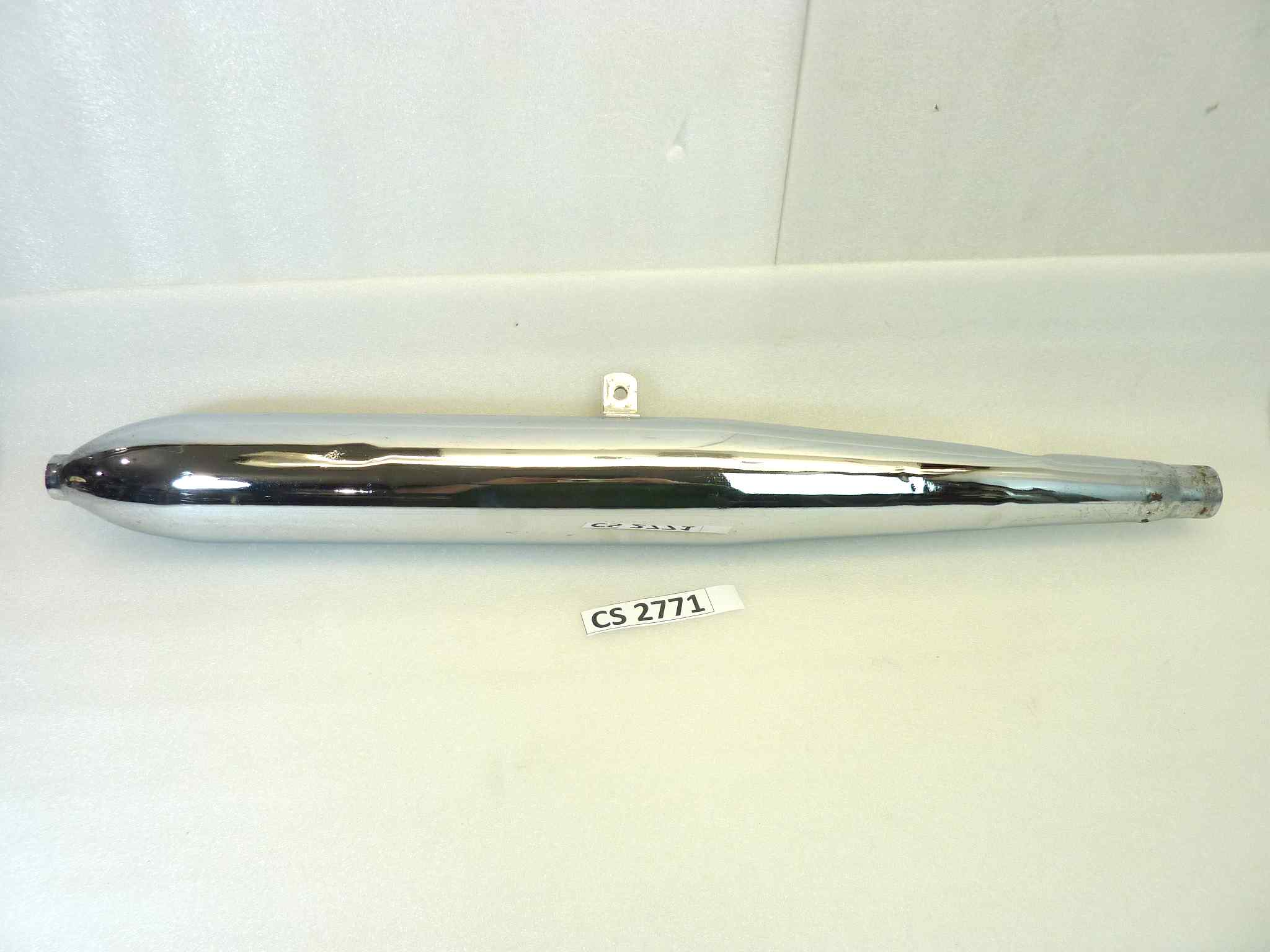 Marmitta moto epoca Guzzi Benelli Morini gilera silenziatore scarico terminale muffler diametro imbocco 36 mm - lunghezza tot 820 mm - distanza imbocco/staffa 430 mm